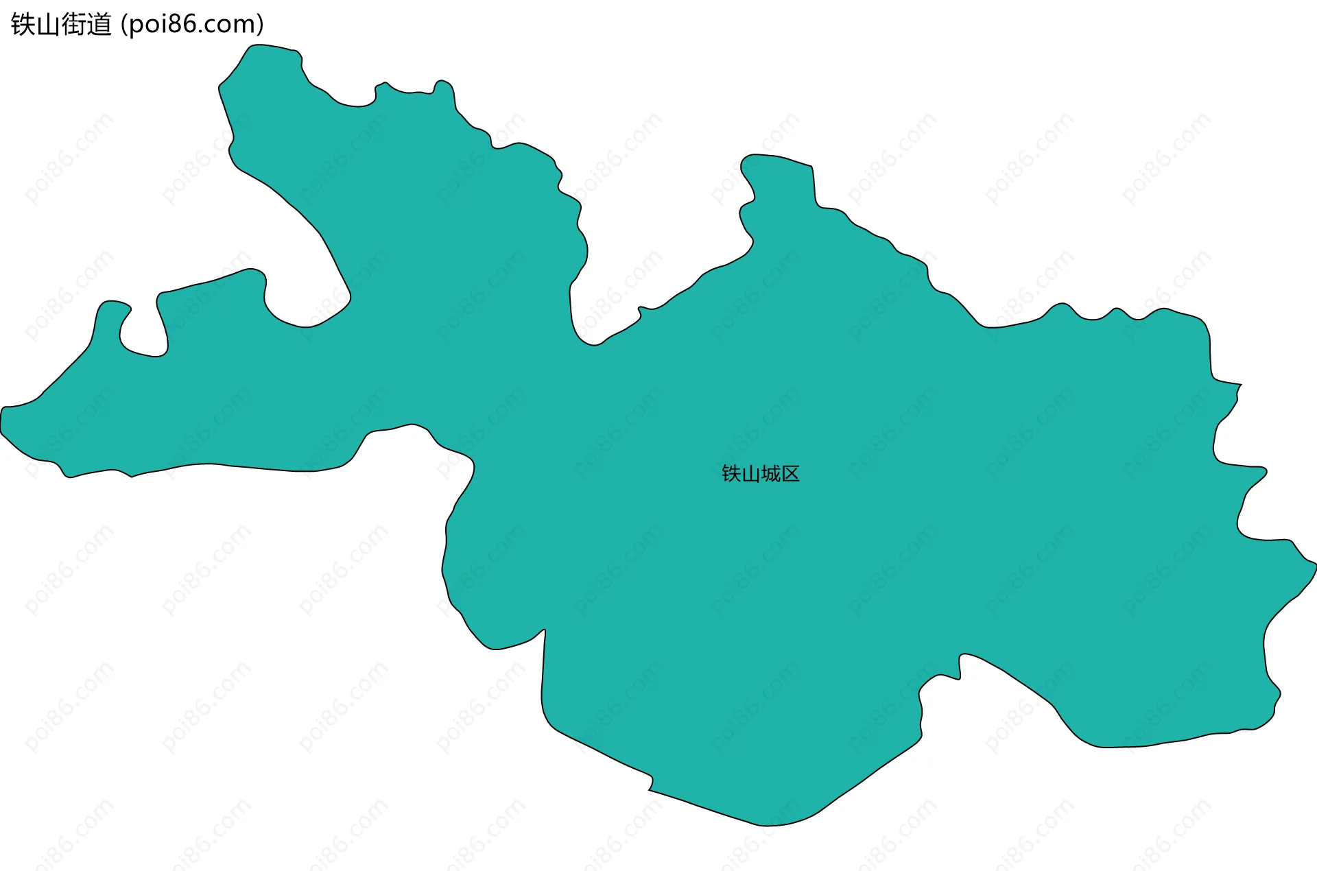 铁山街道边界地图(五级行政区划)