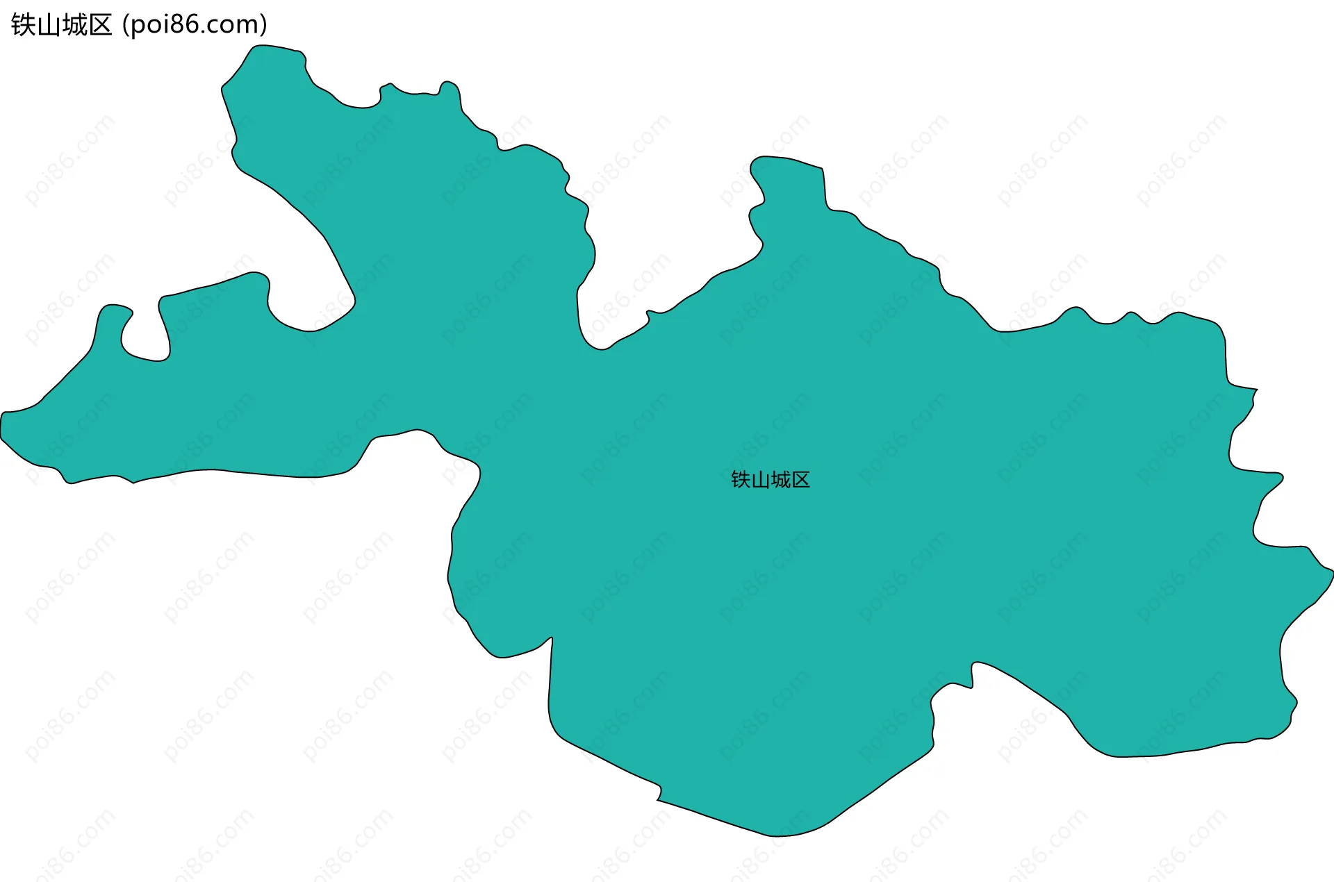 铁山城区边界地图