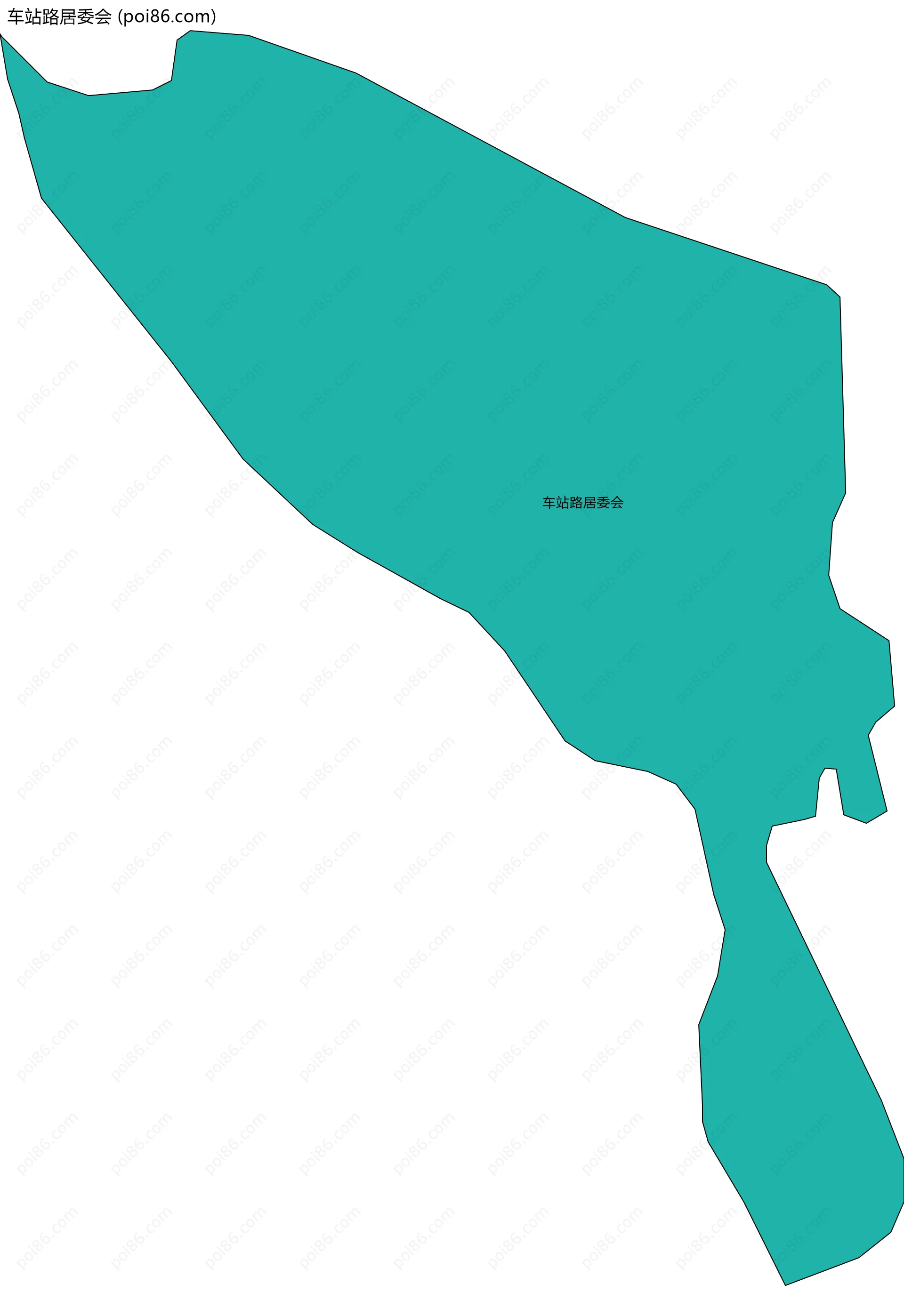 车站路居委会边界地图