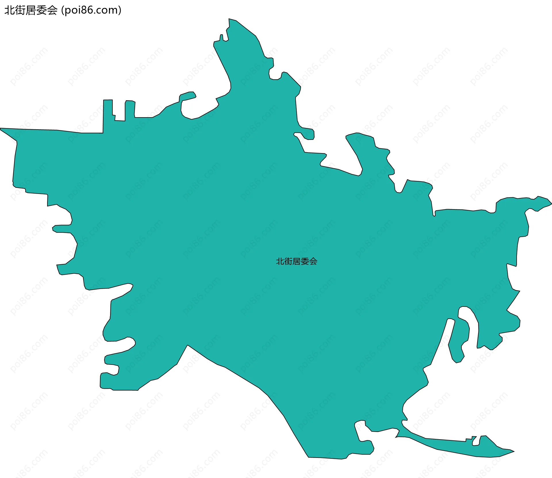 北街居委会边界地图