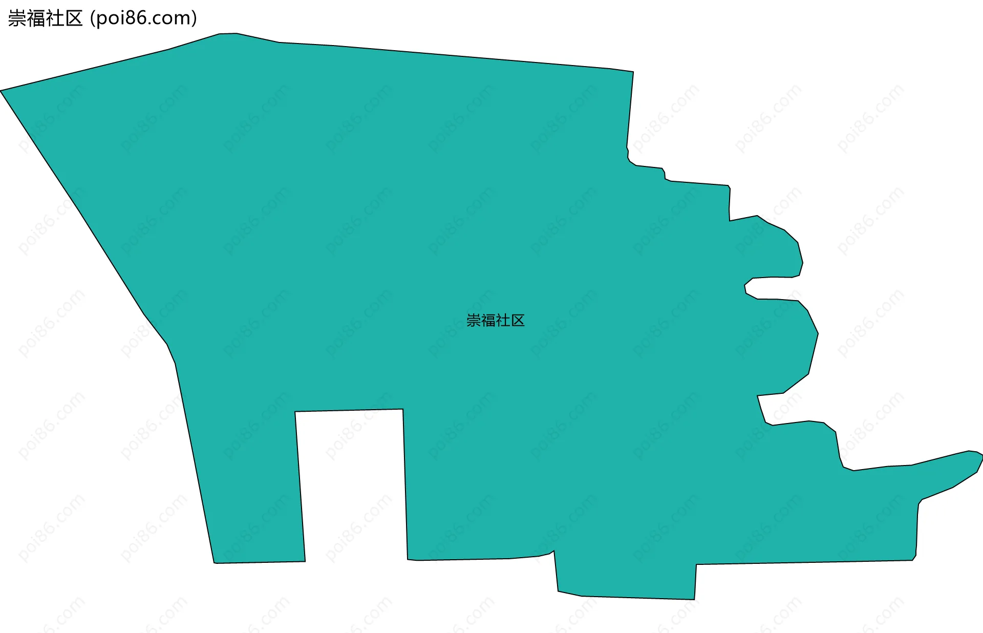 崇福社区边界地图