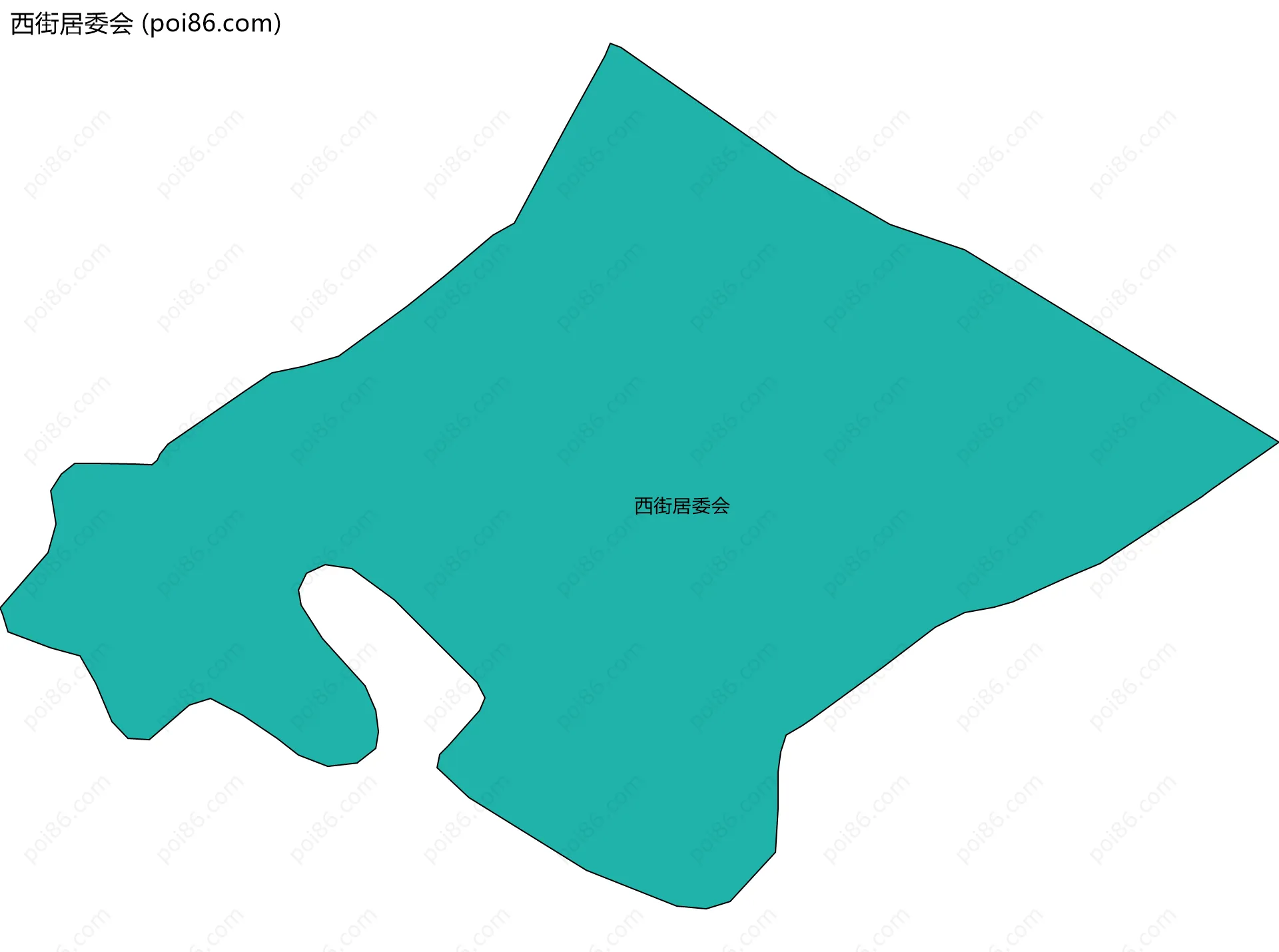 西街居委会边界地图