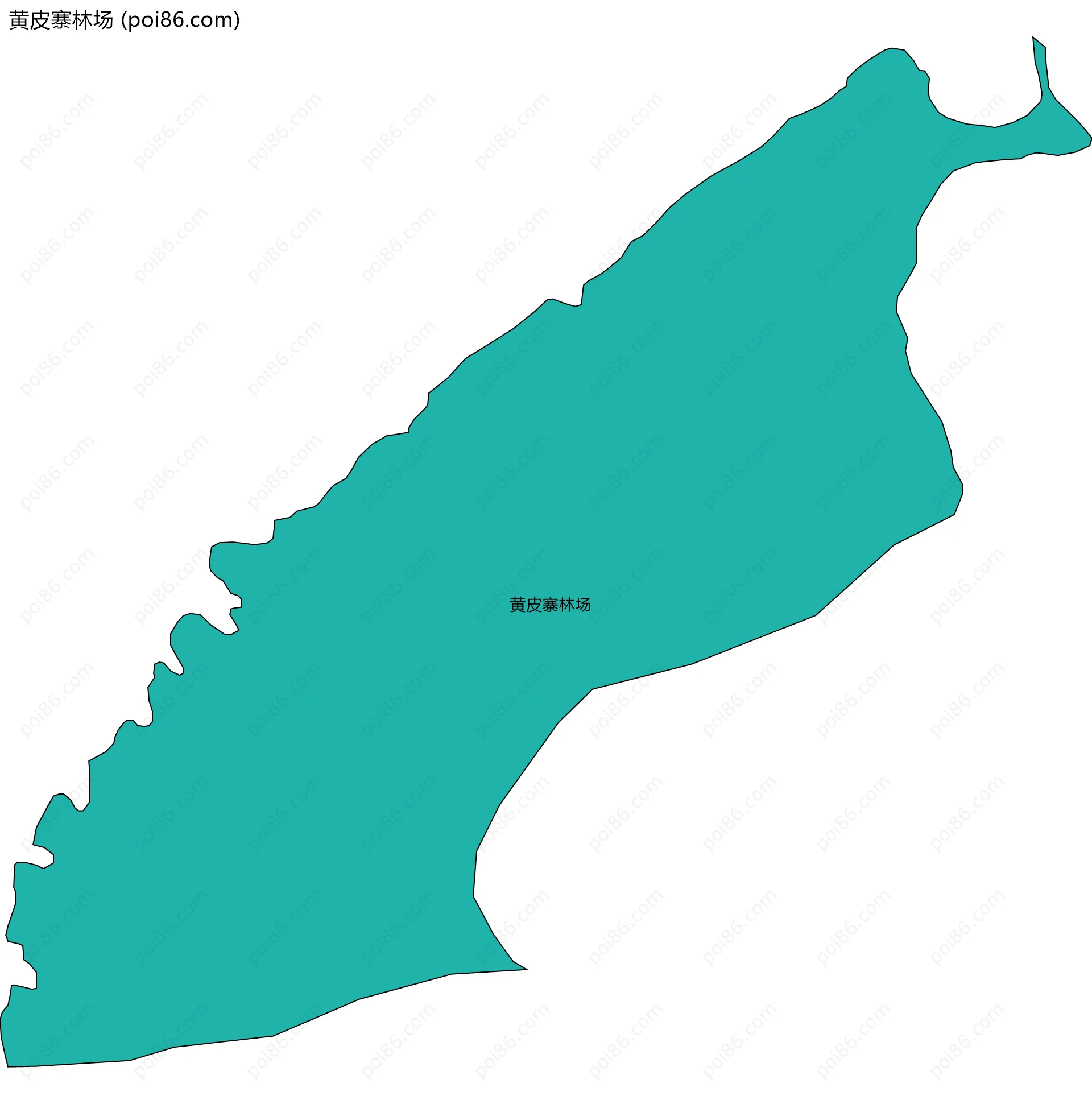 黄皮寨林场边界地图(五级行政区划)