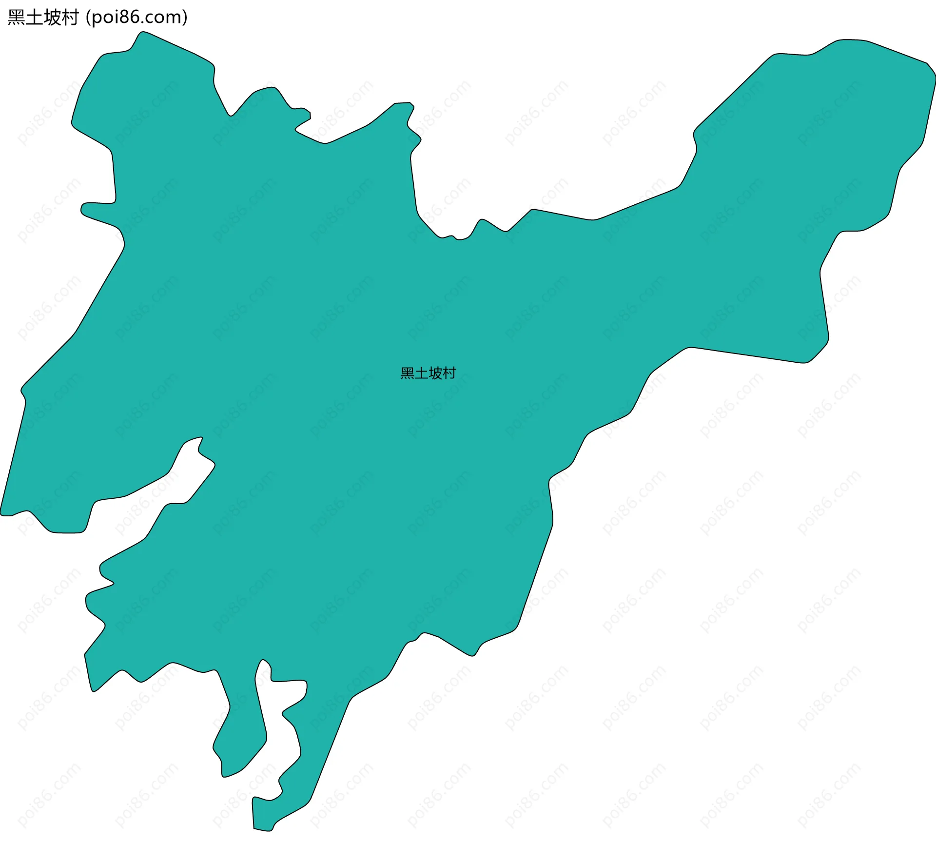 黑土坡村边界地图