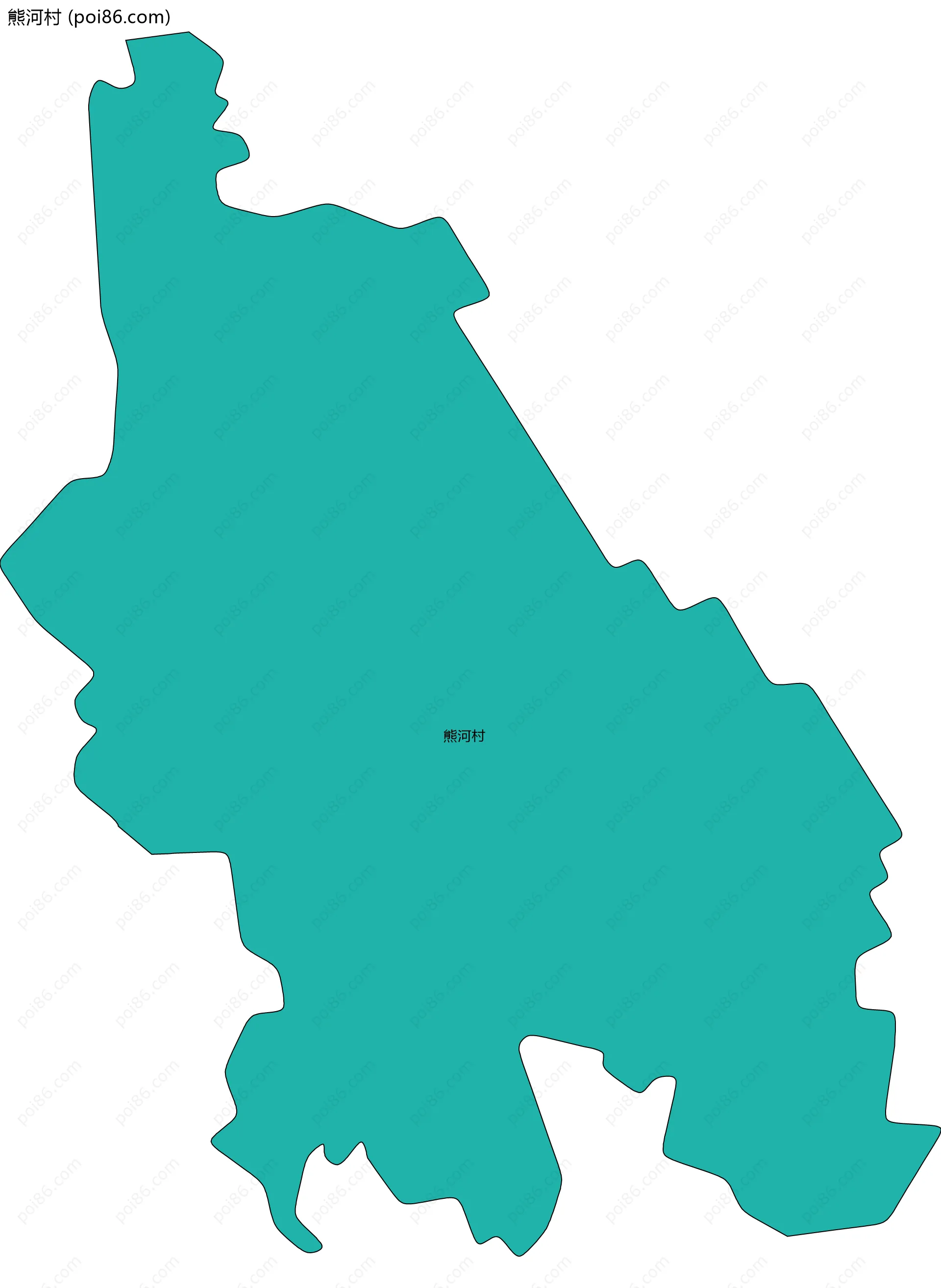 熊河村边界地图