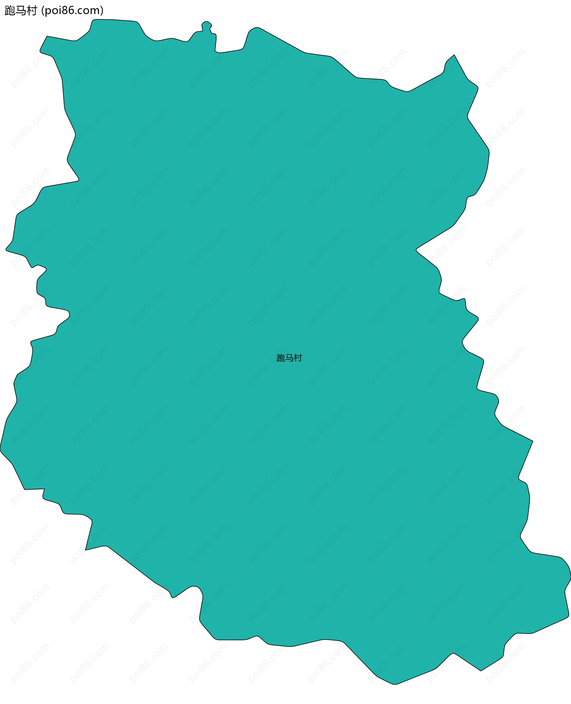 跑马村边界地图