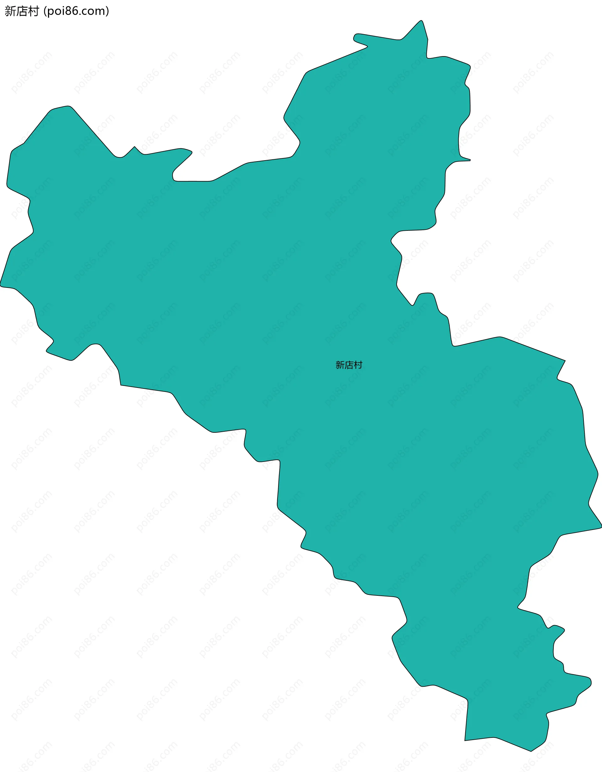 新店村边界地图