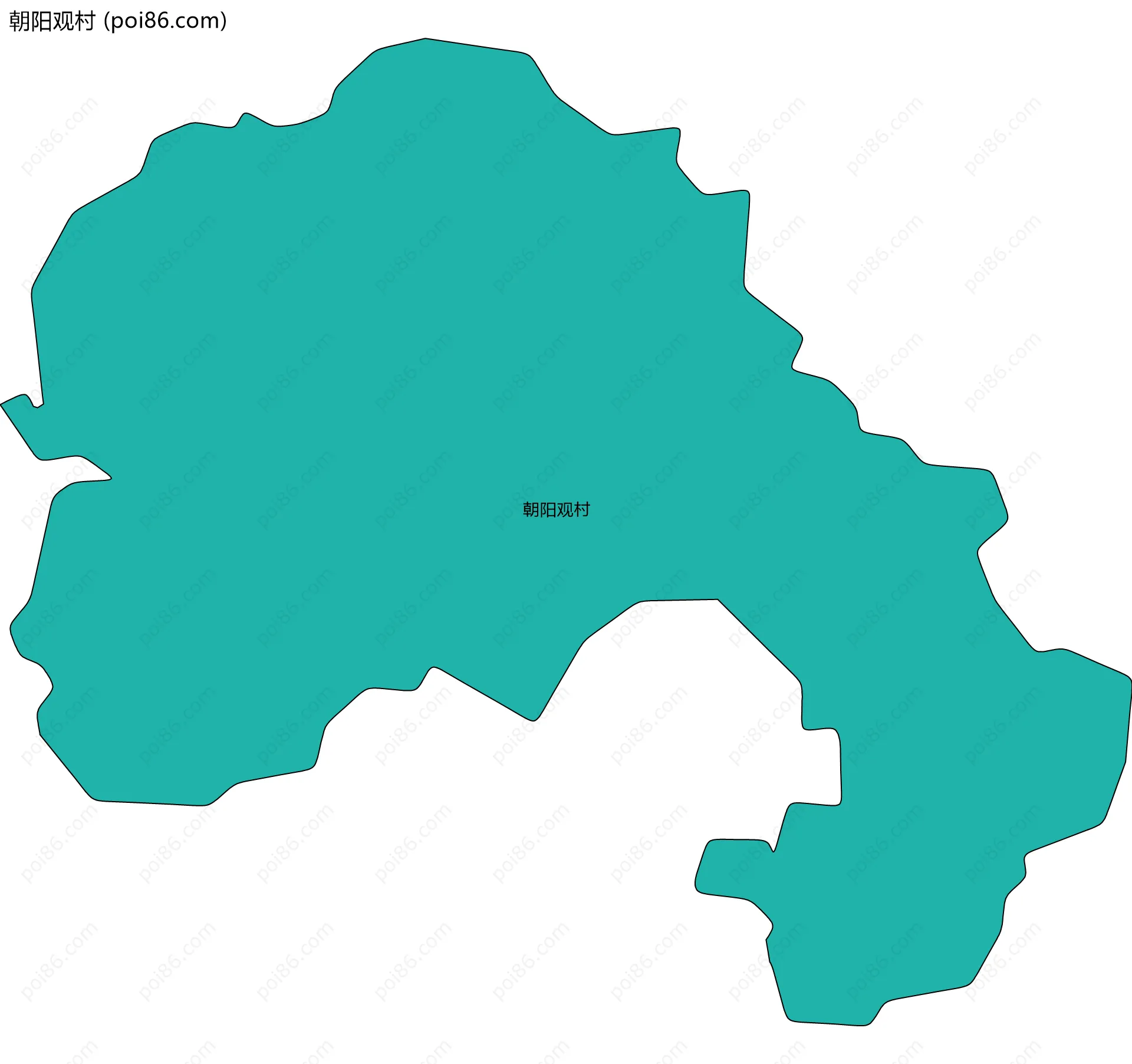 朝阳观村边界地图