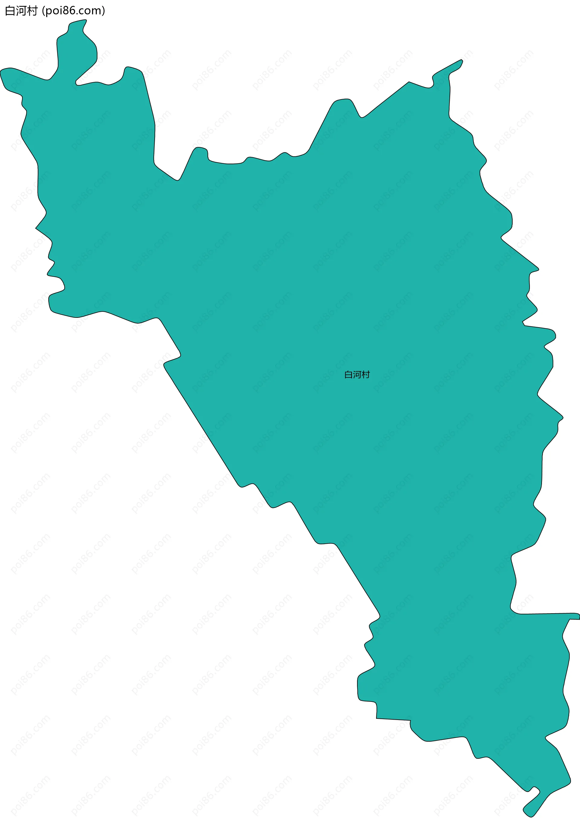 白河村边界地图