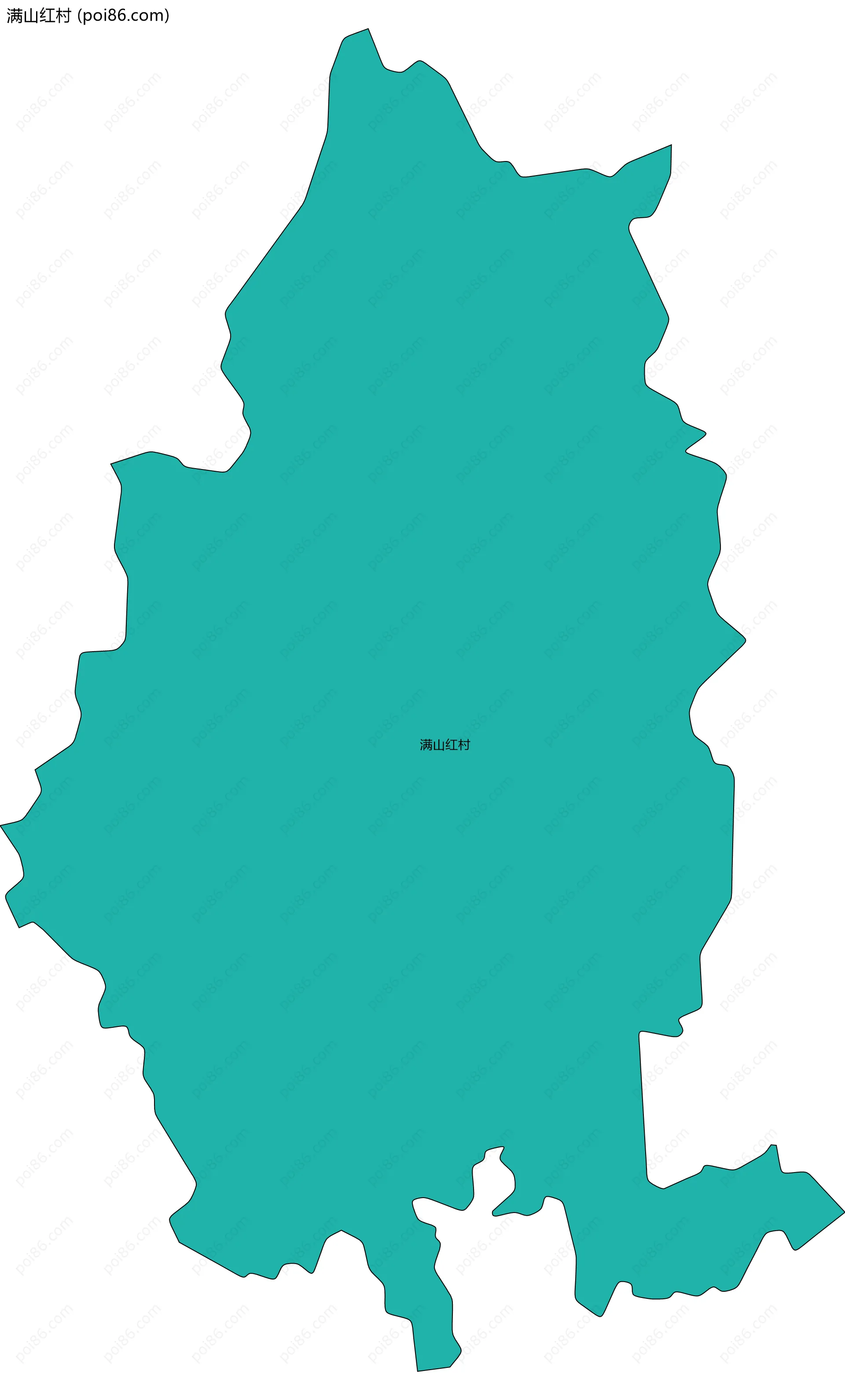 满山红村边界地图