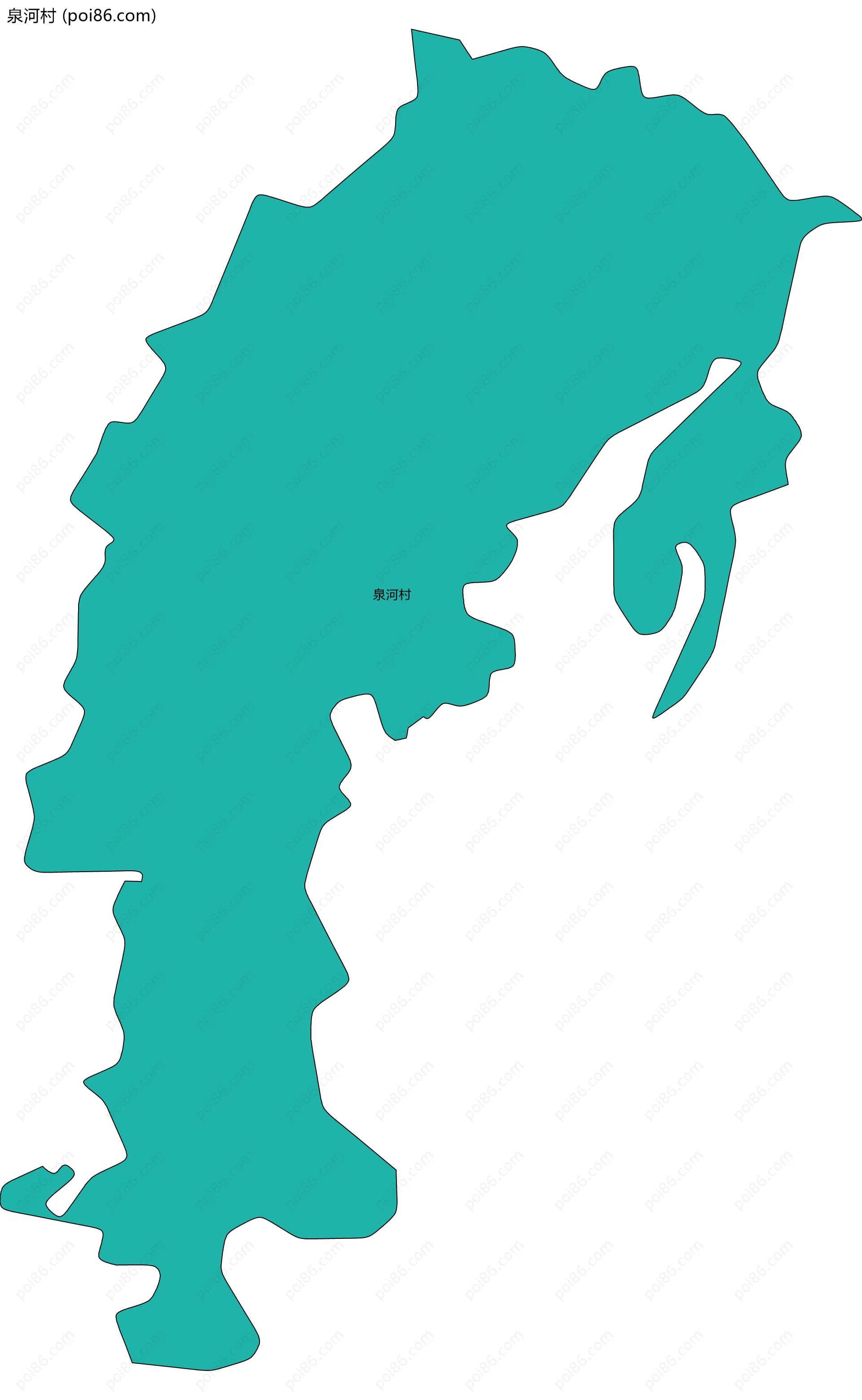 泉河村边界地图