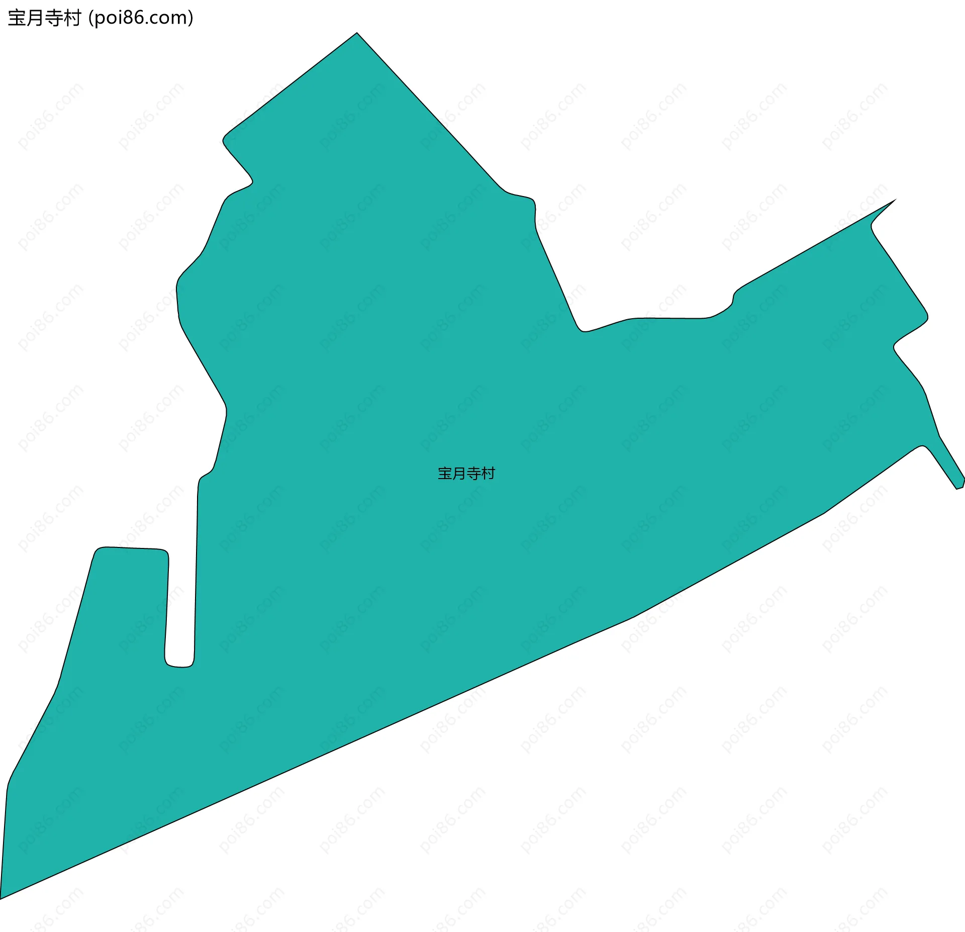 宝月寺村边界地图