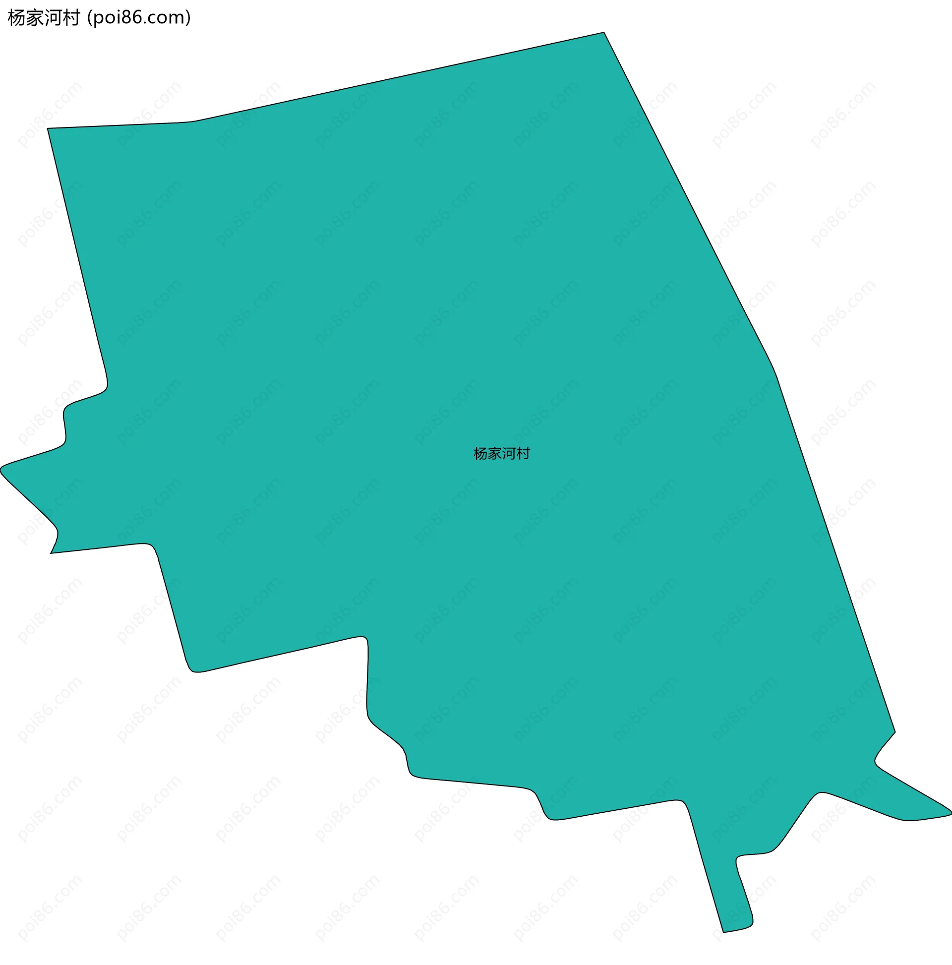 杨家河村边界地图