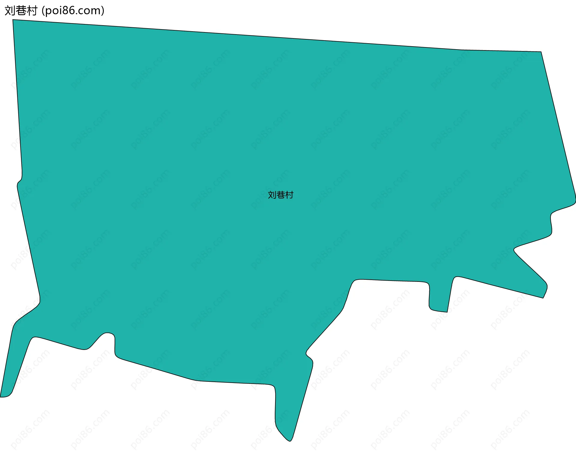 刘巷村边界地图