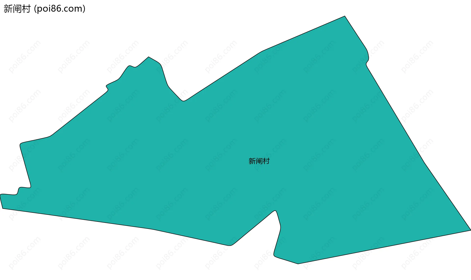新闸村边界地图