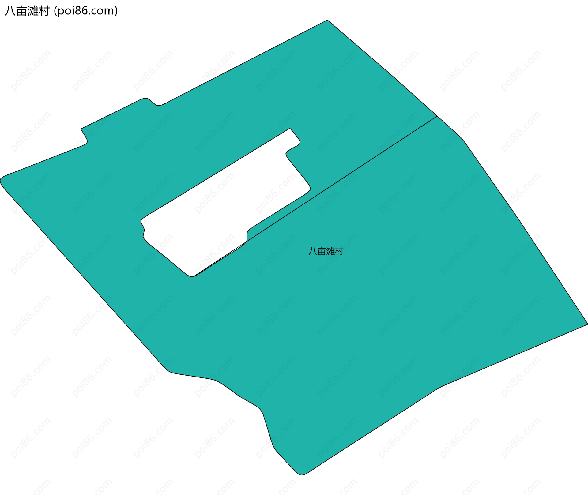 八亩滩村边界地图