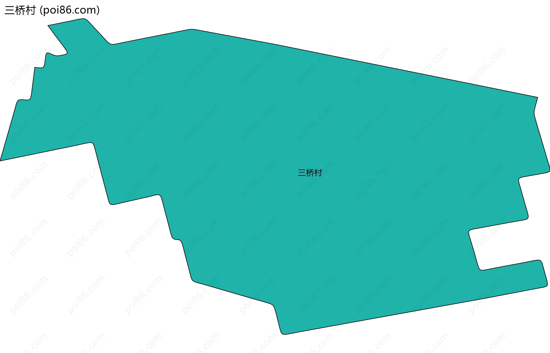 三桥村边界地图