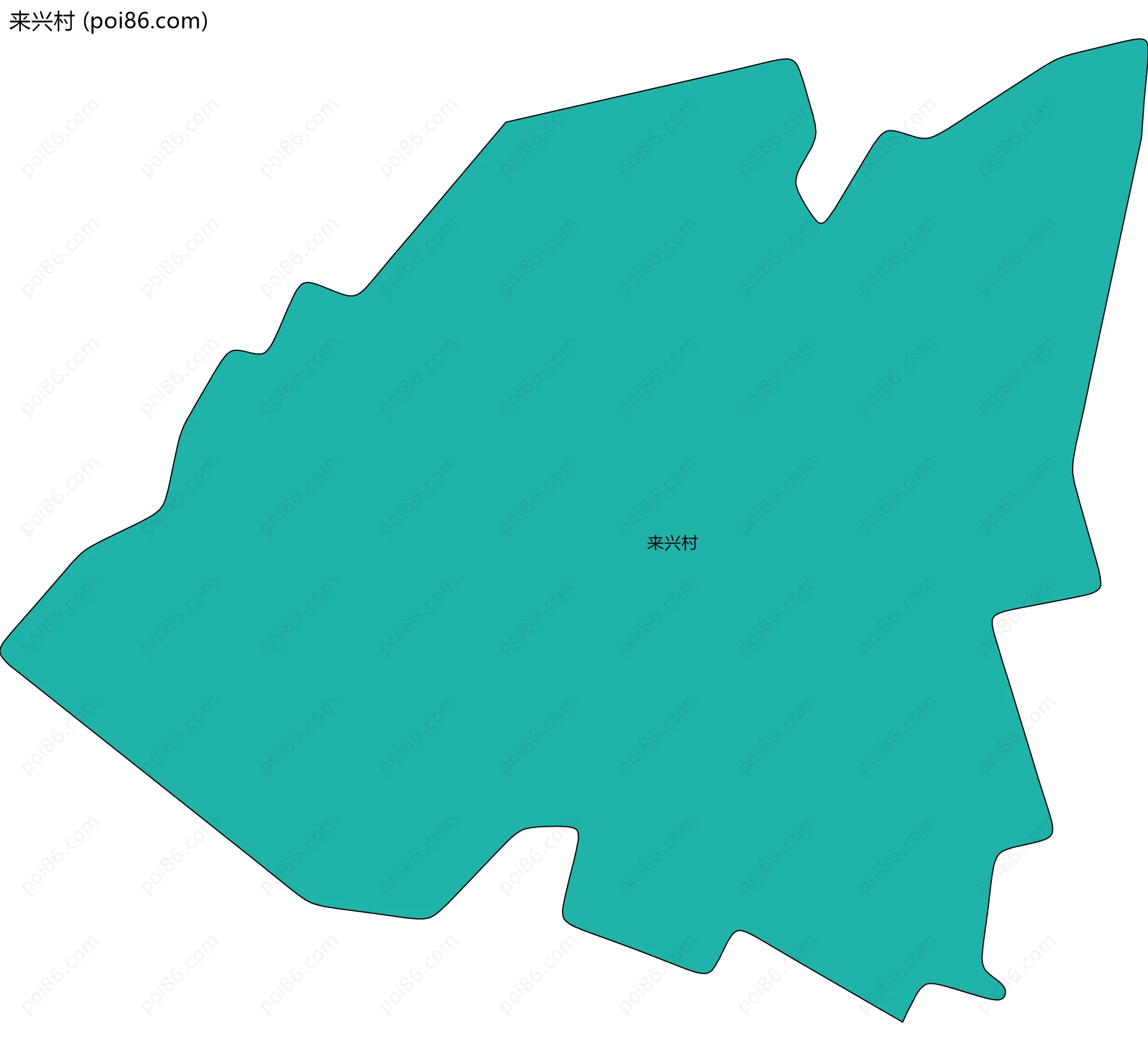 来兴村边界地图