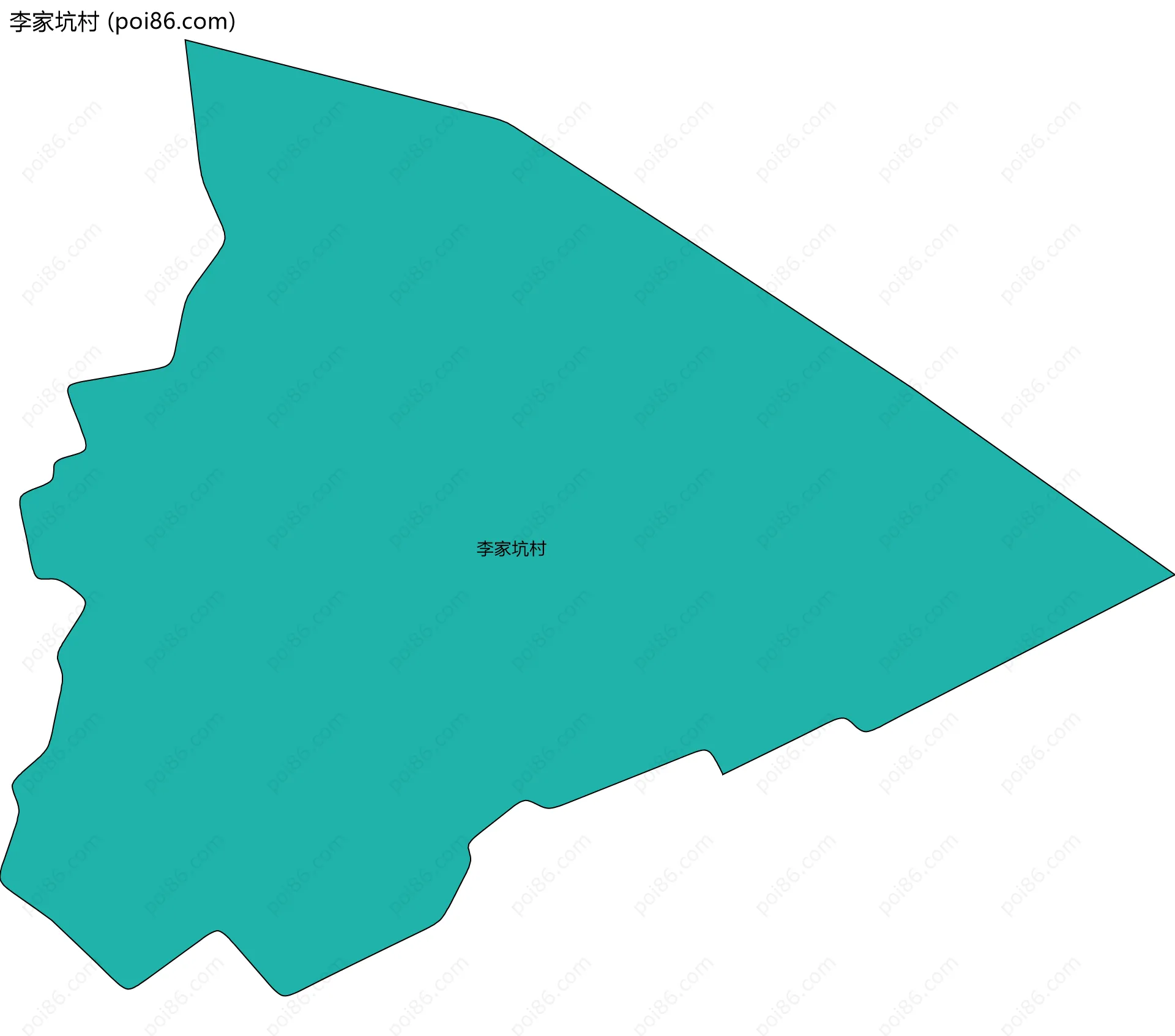 李家坑村边界地图
