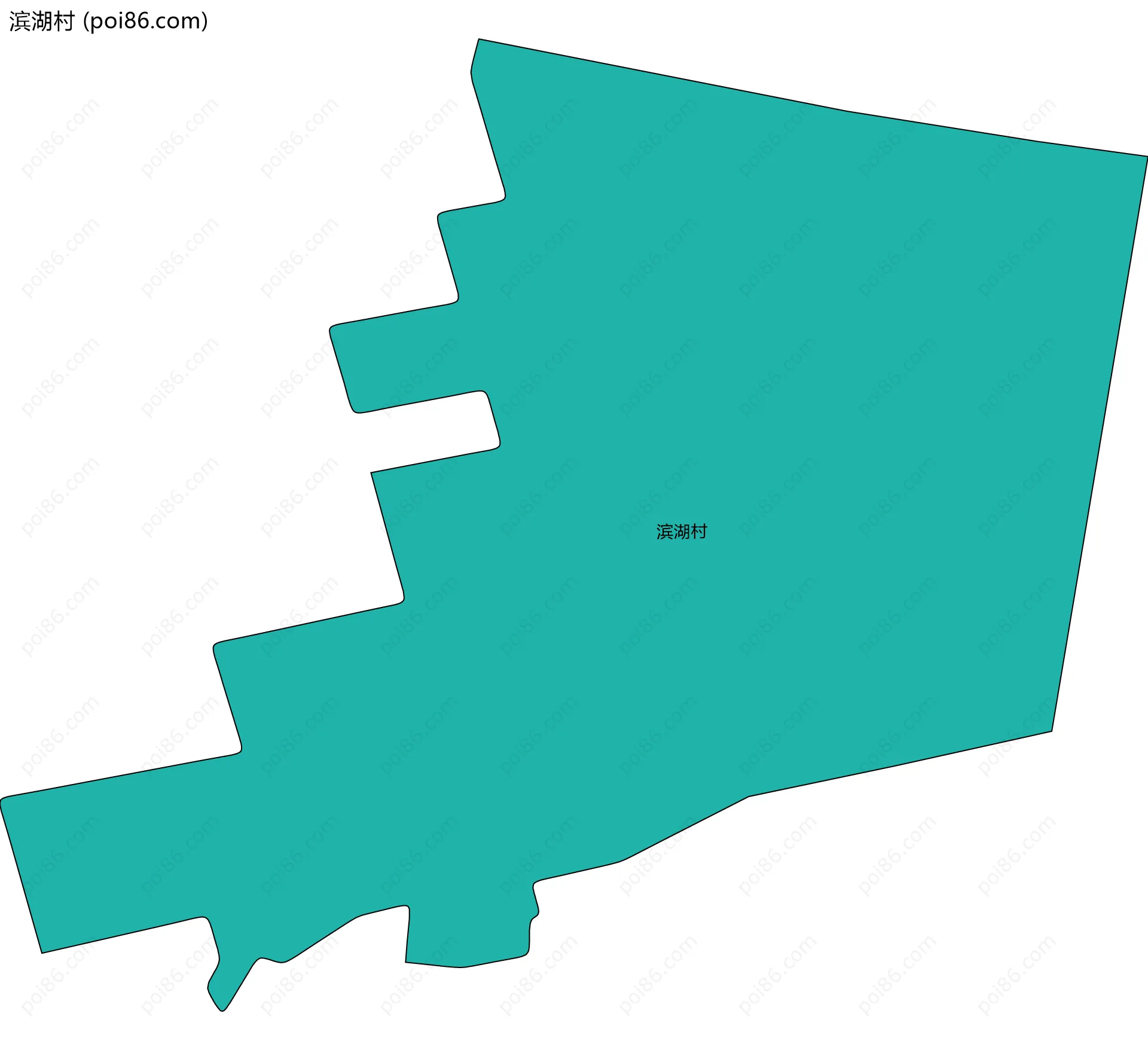 滨湖村边界地图