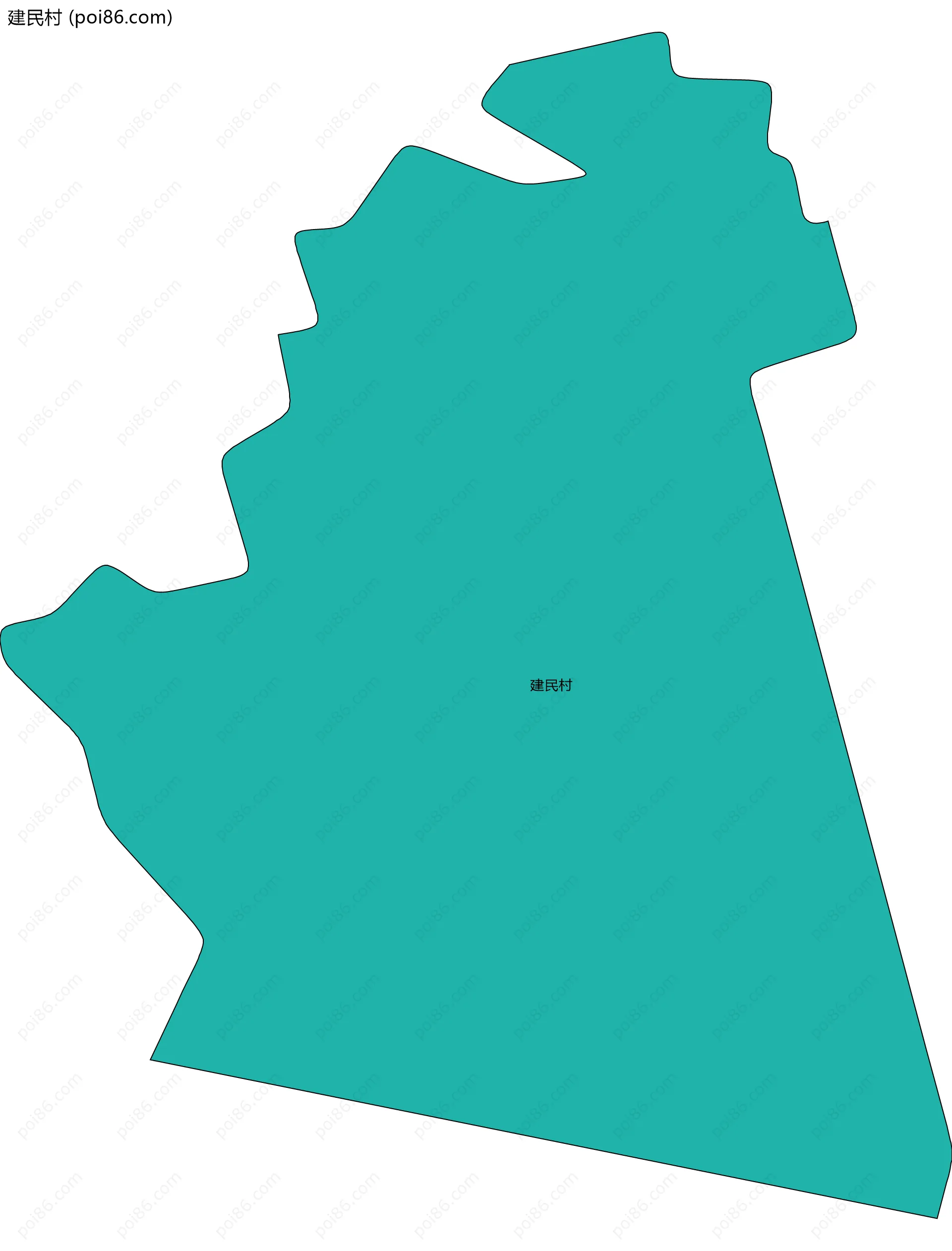 建民村边界地图