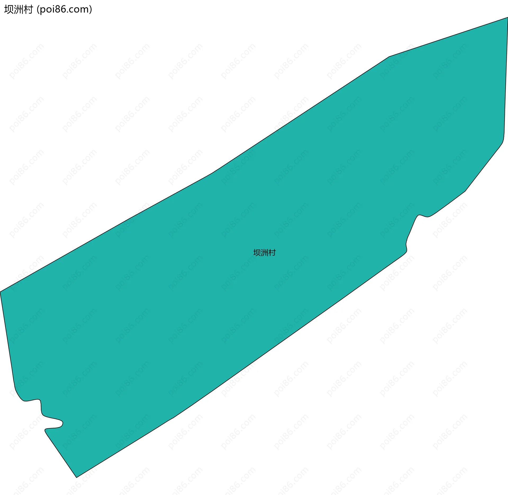 坝洲村边界地图