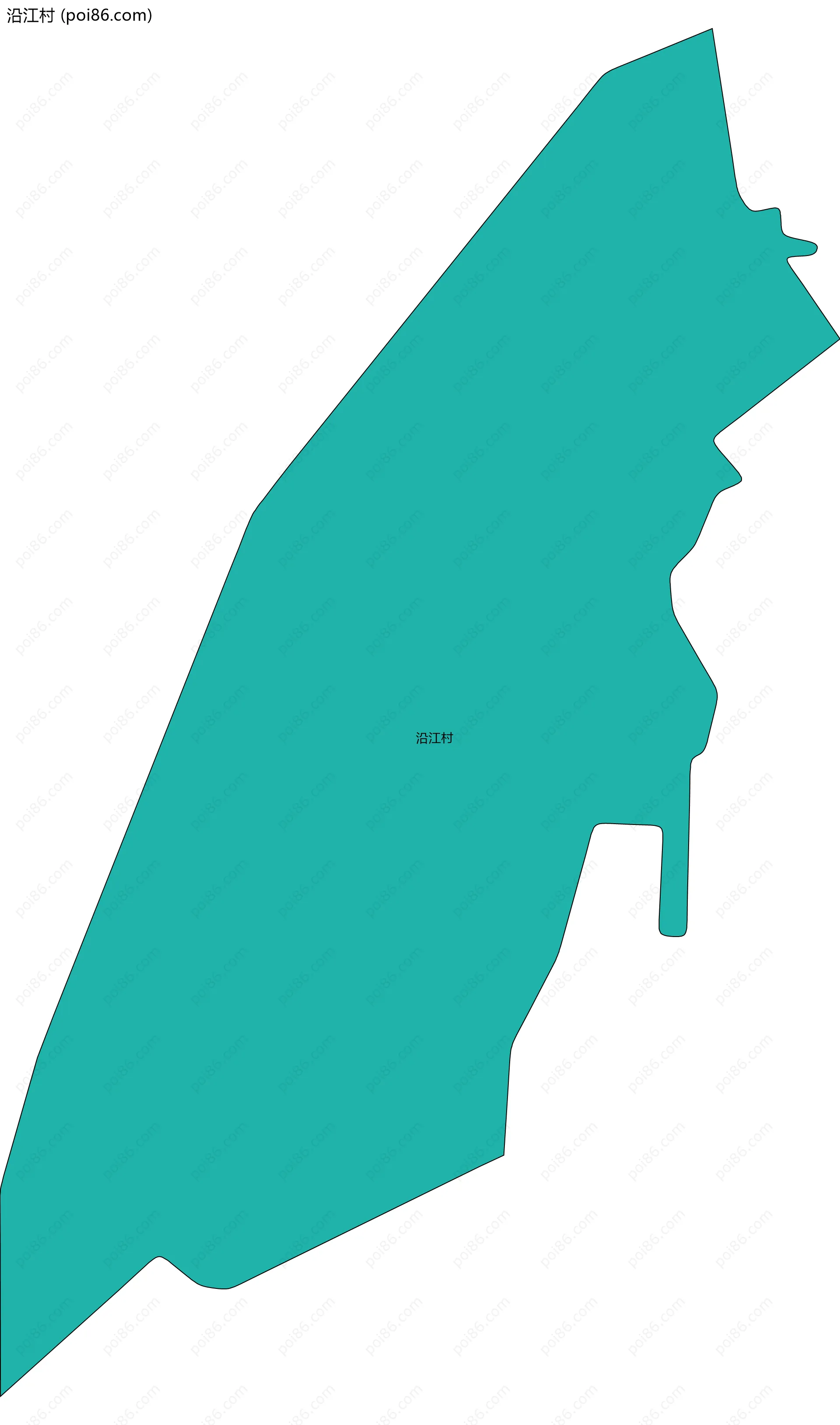 沿江村边界地图