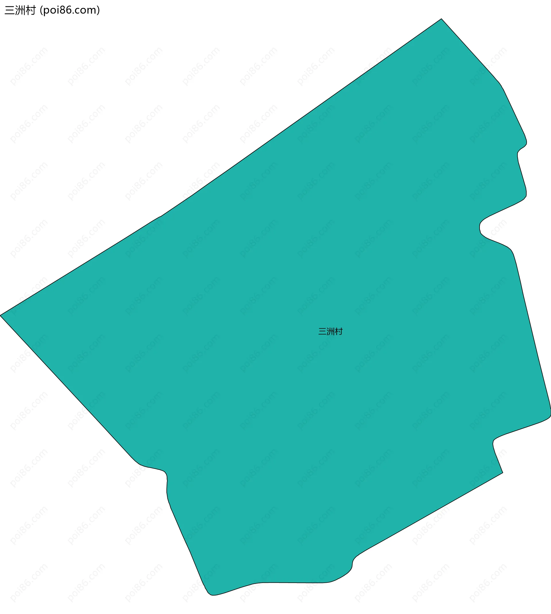 三洲村边界地图