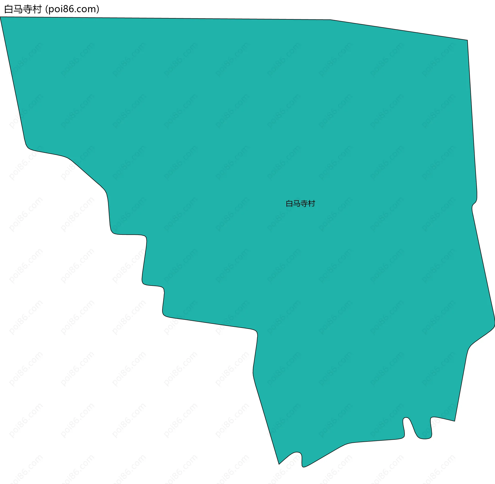 白马寺村边界地图
