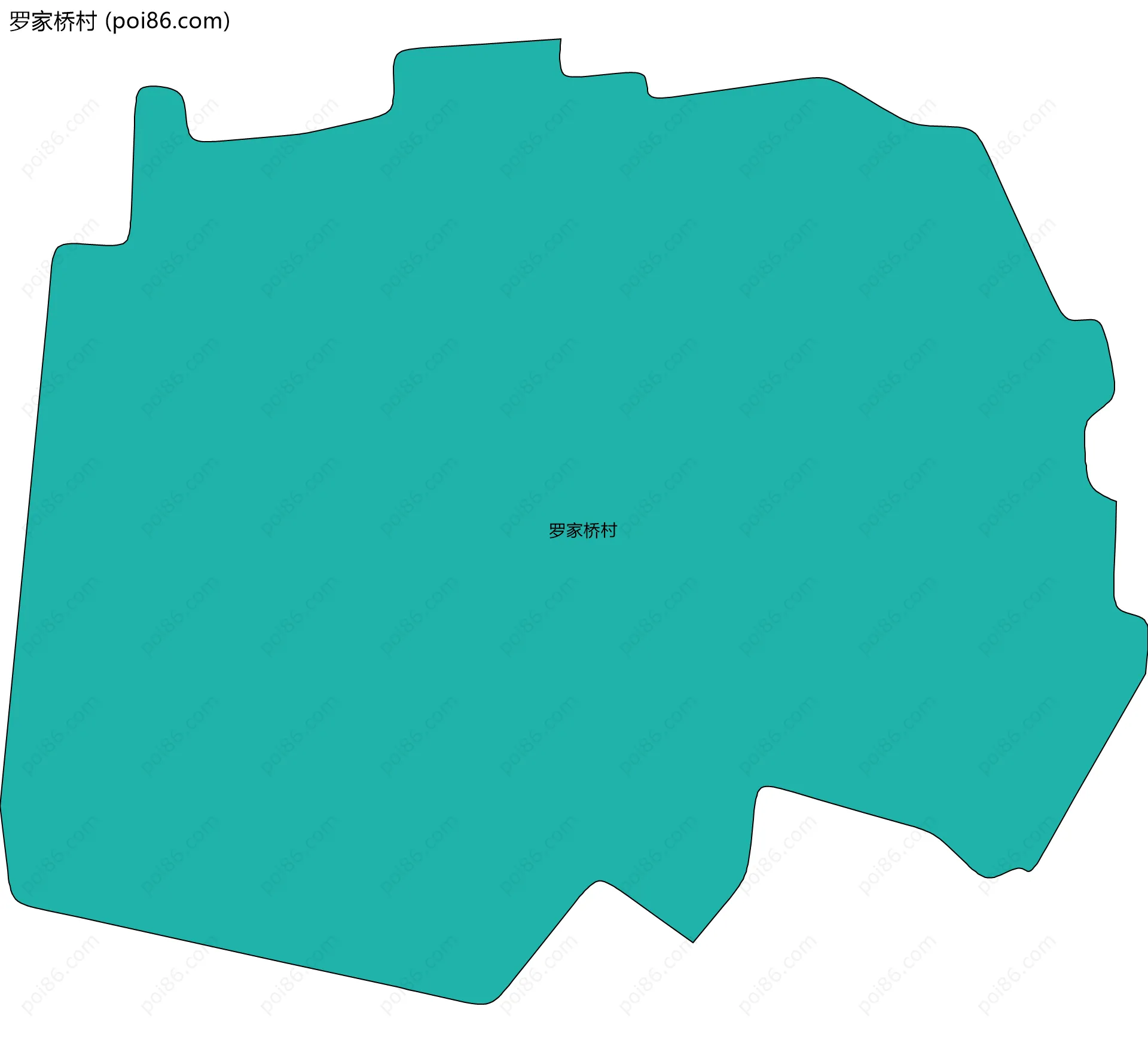 罗家桥村边界地图