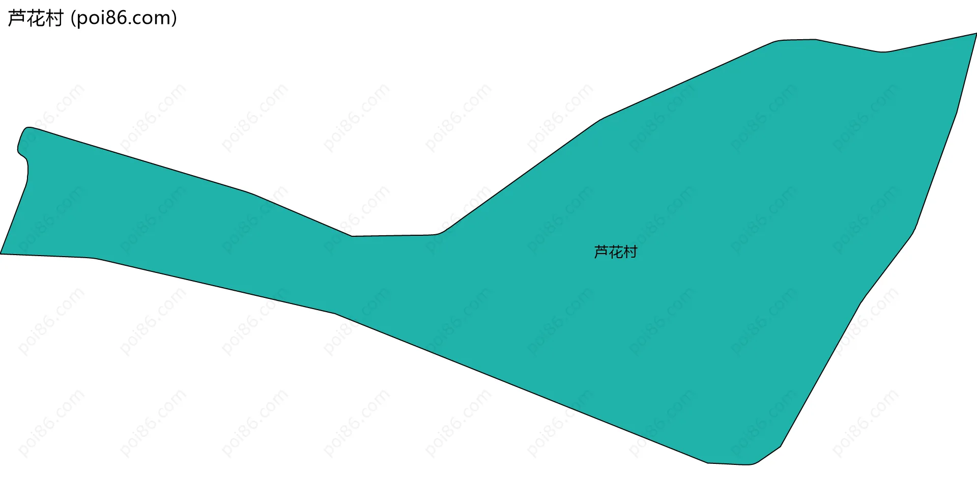 芦花村边界地图