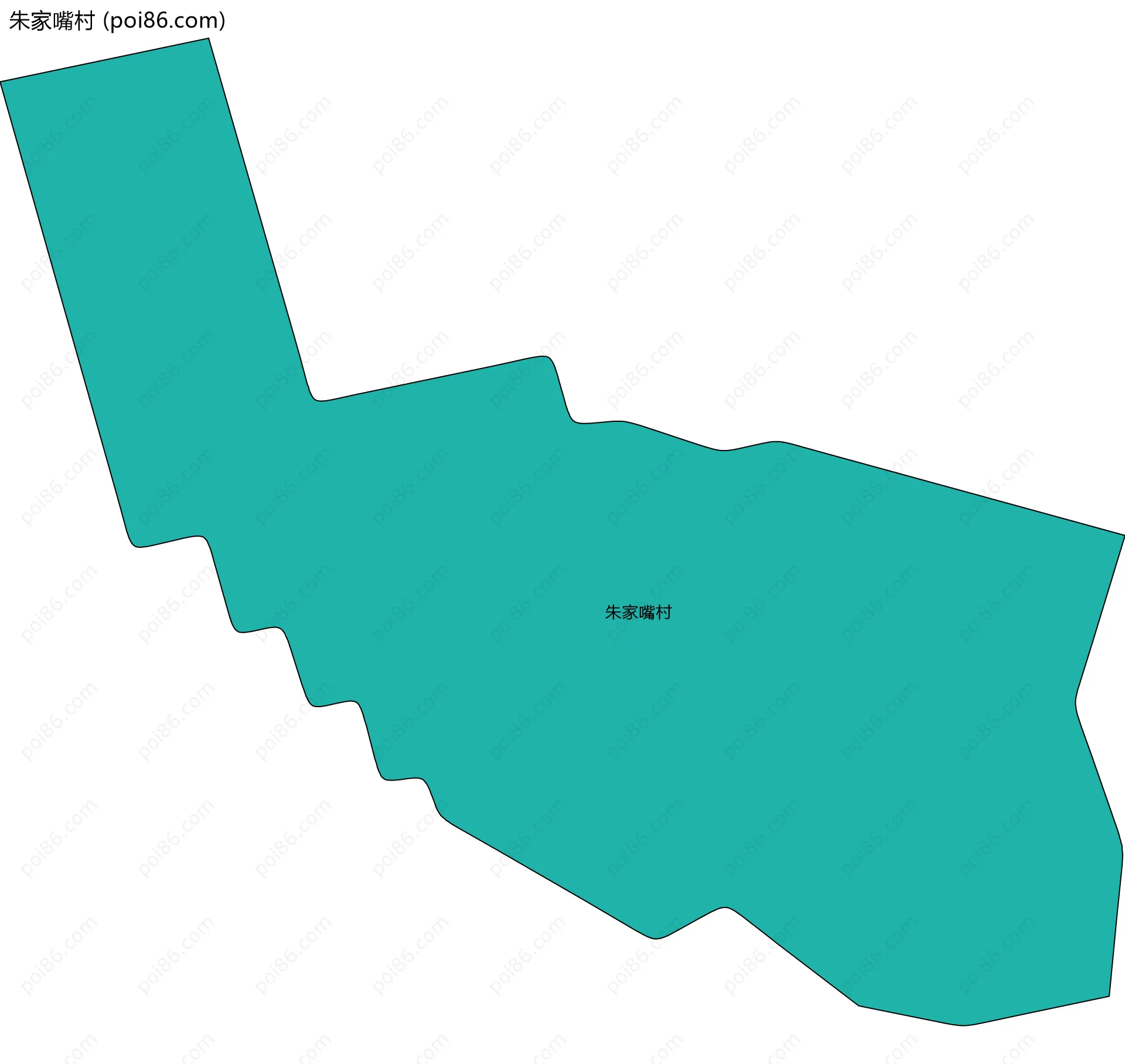朱家嘴村边界地图