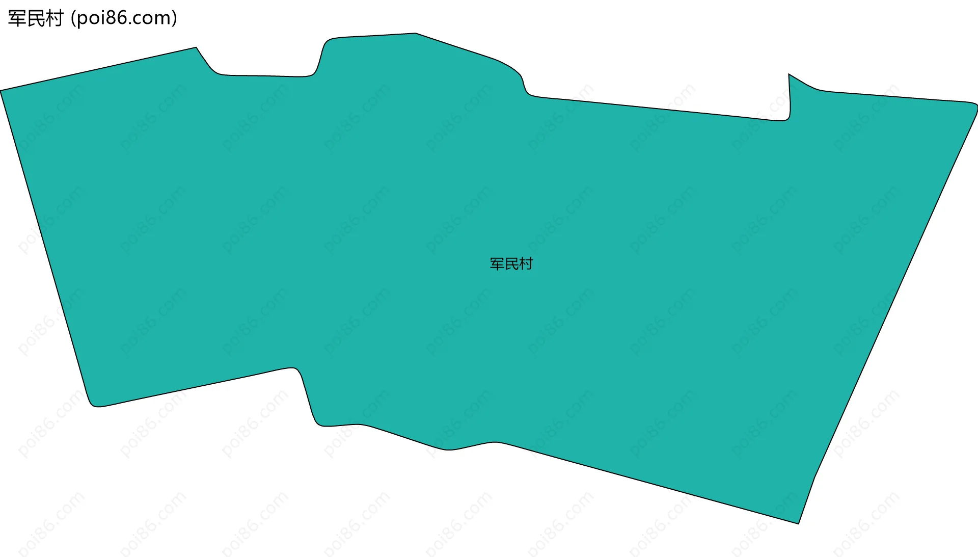 军民村边界地图