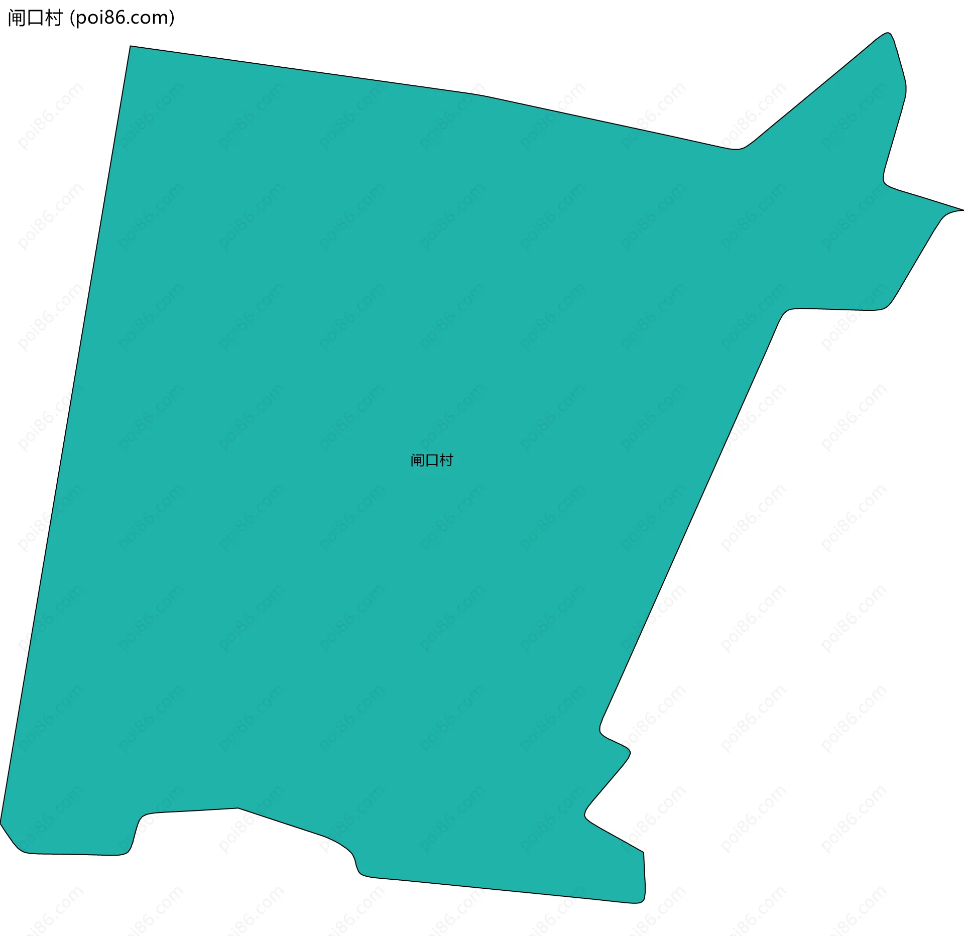 闸口村边界地图