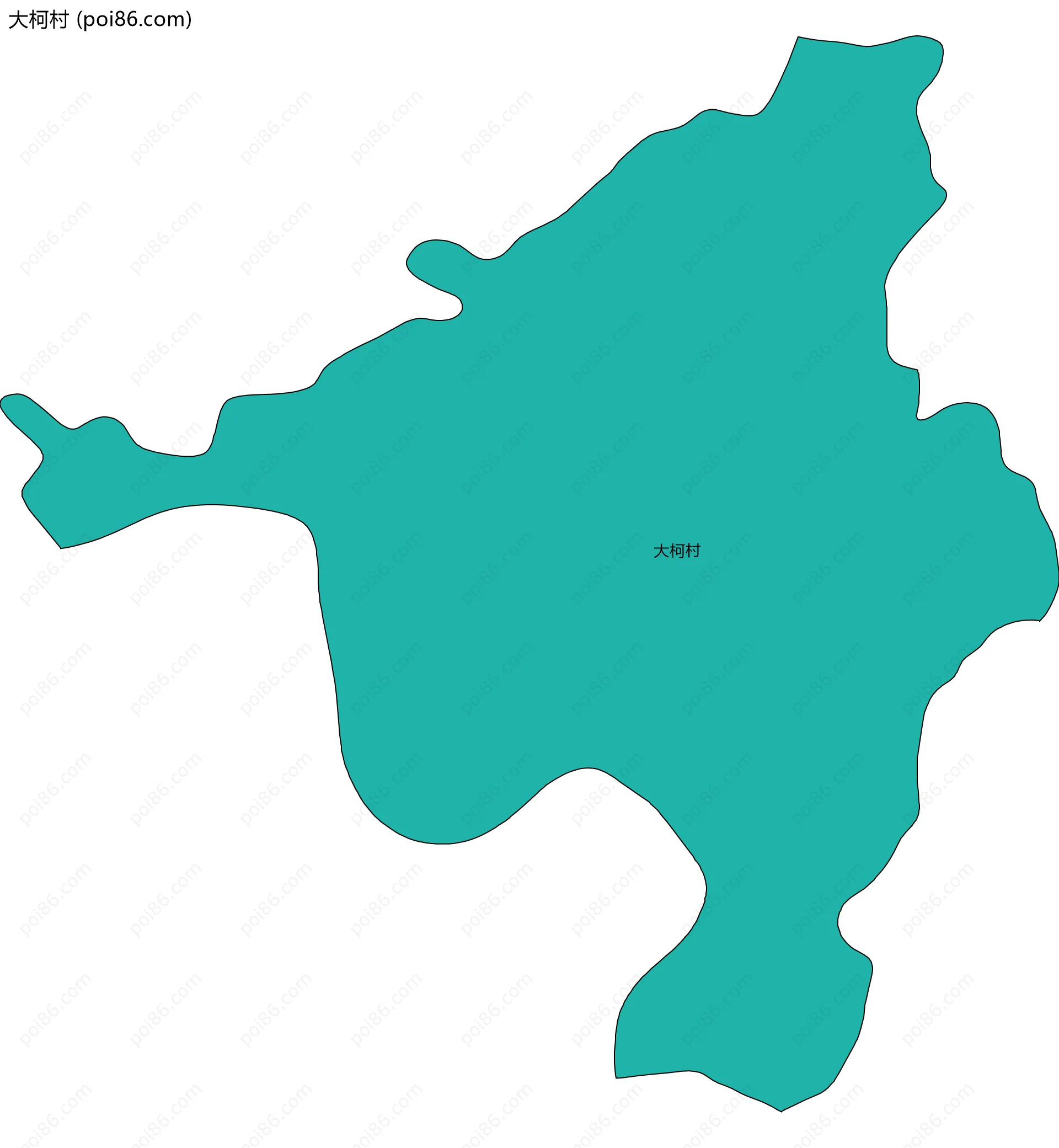 大柯村边界地图