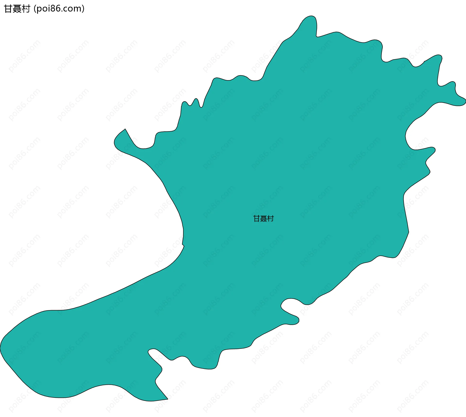 甘聂村边界地图