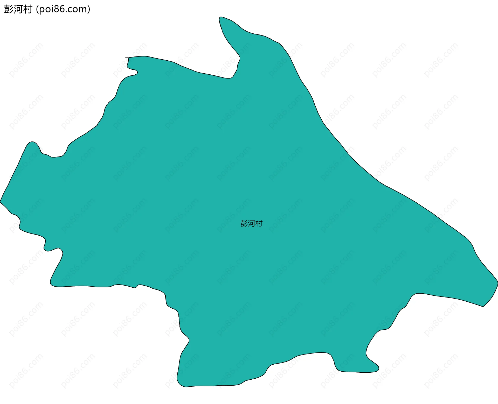 彭河村边界地图