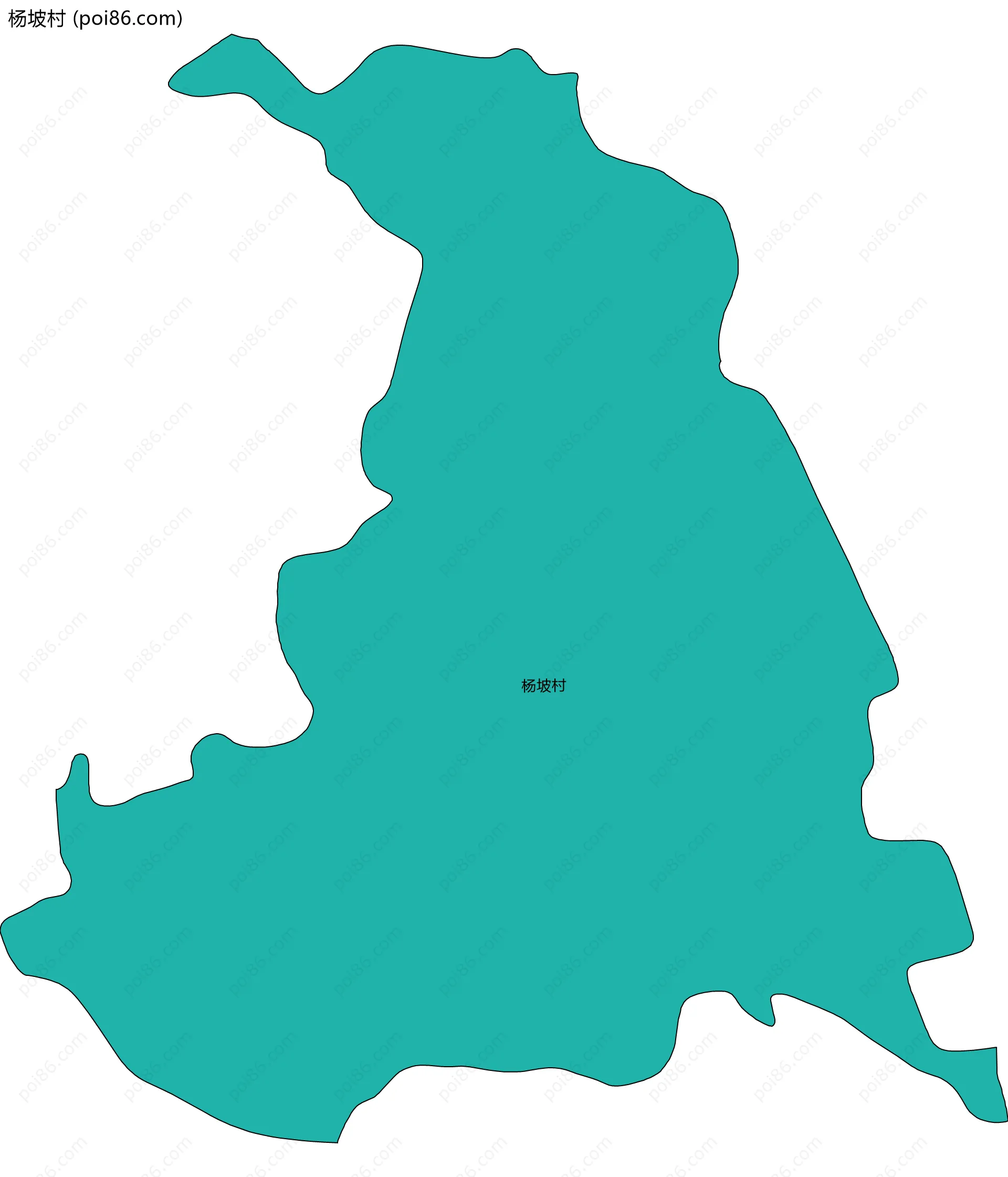 杨坡村边界地图