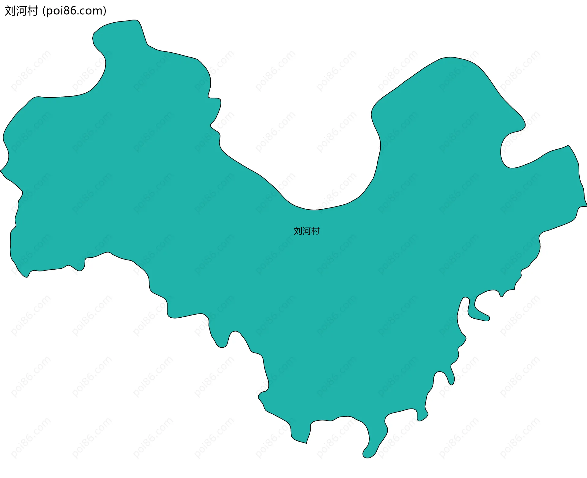 刘河村边界地图