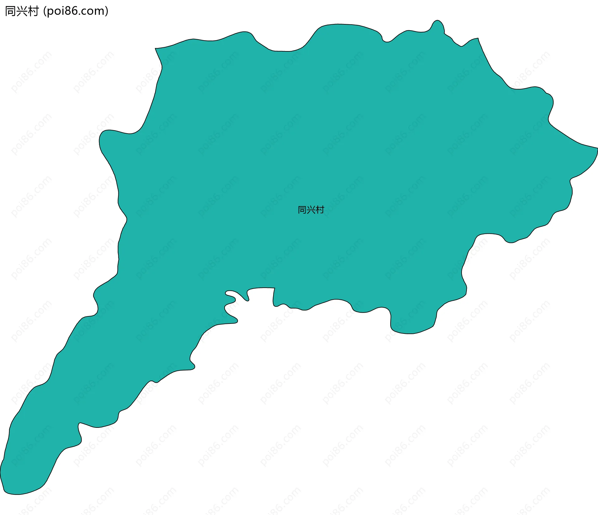 同兴村边界地图