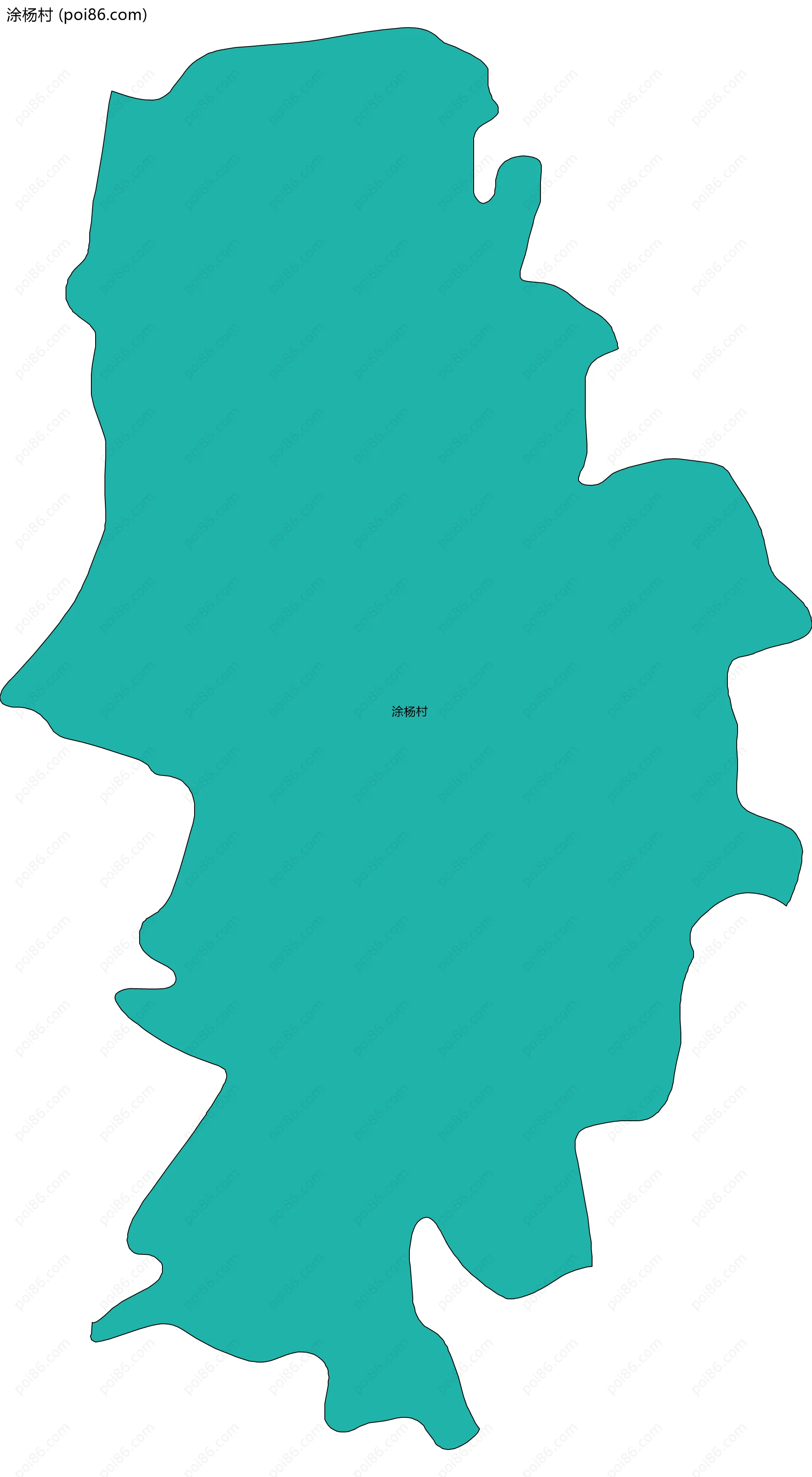 涂杨村边界地图