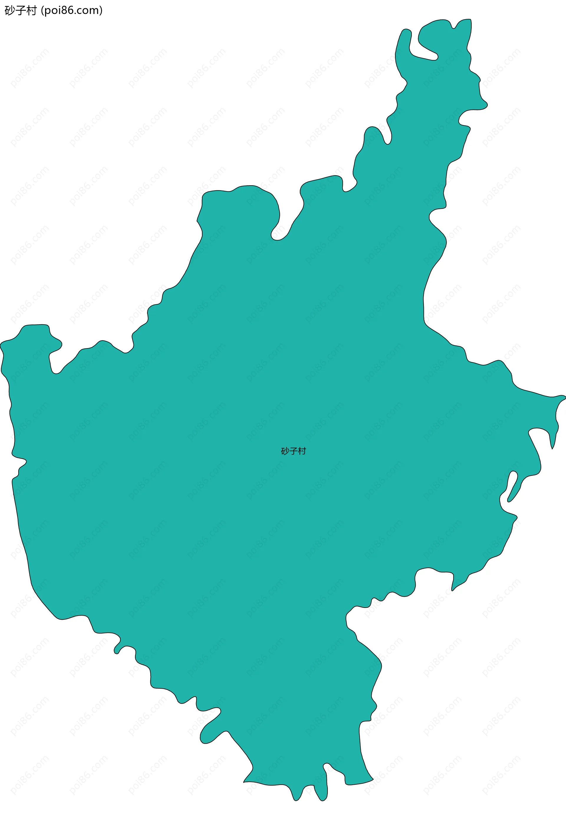 砂子村边界地图