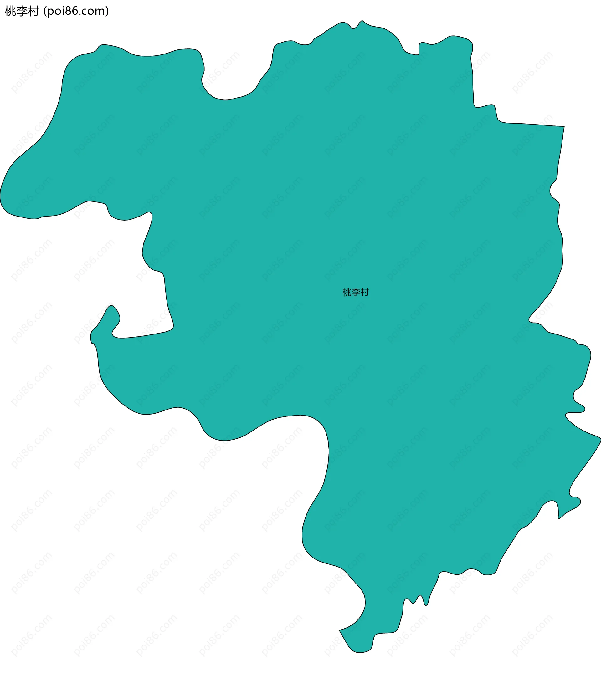 桃李村边界地图