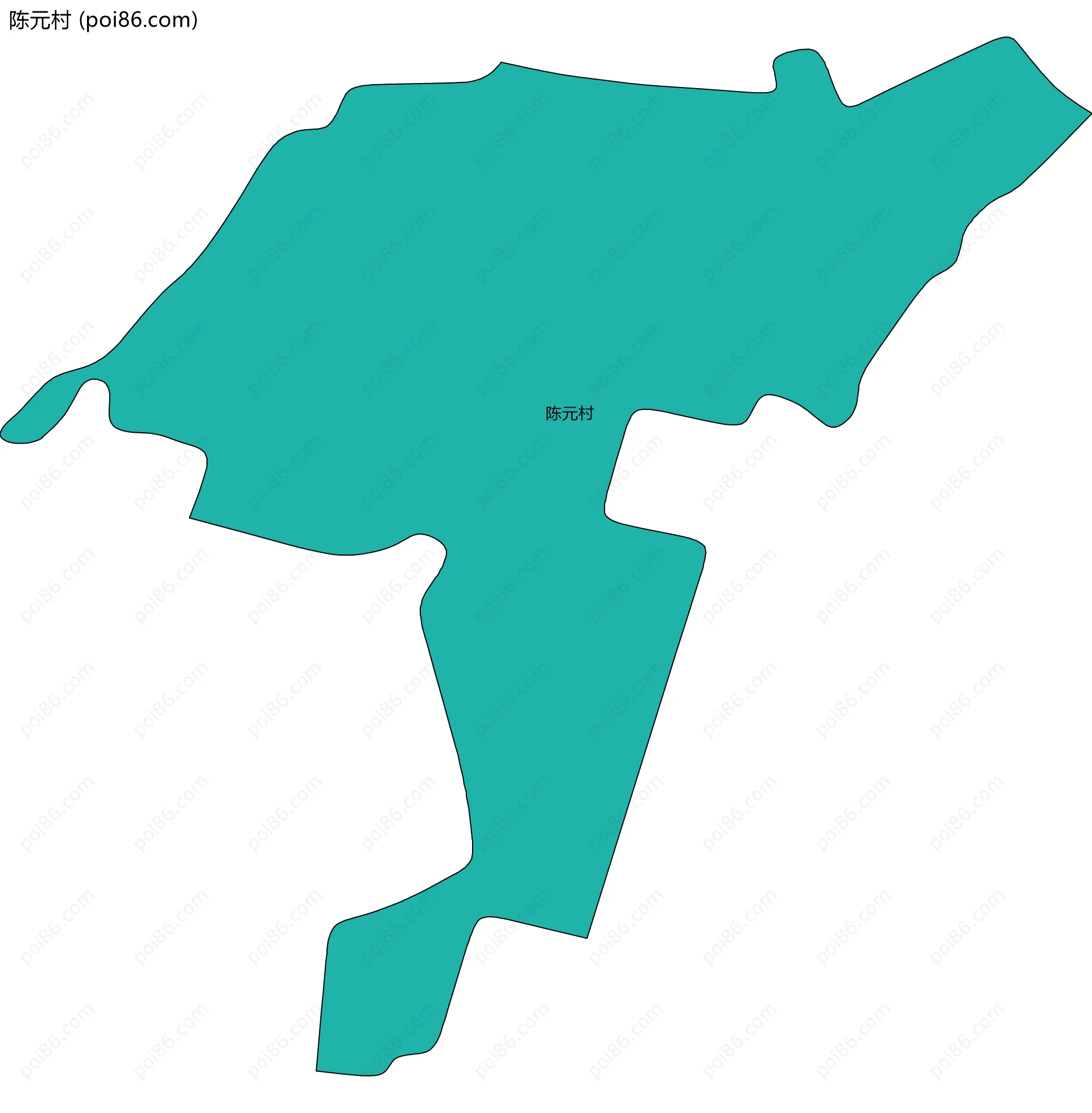陈元村边界地图