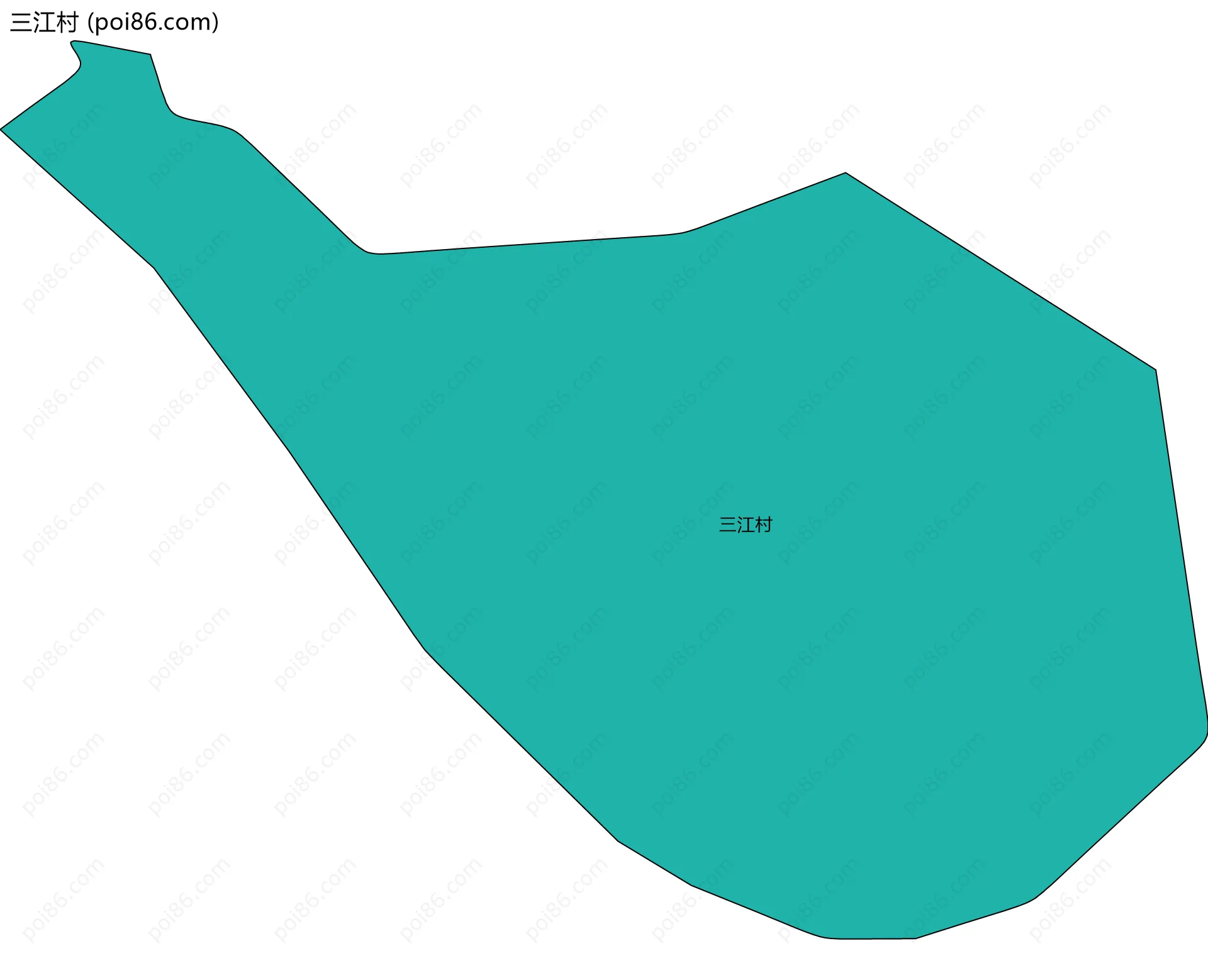 三江村边界地图