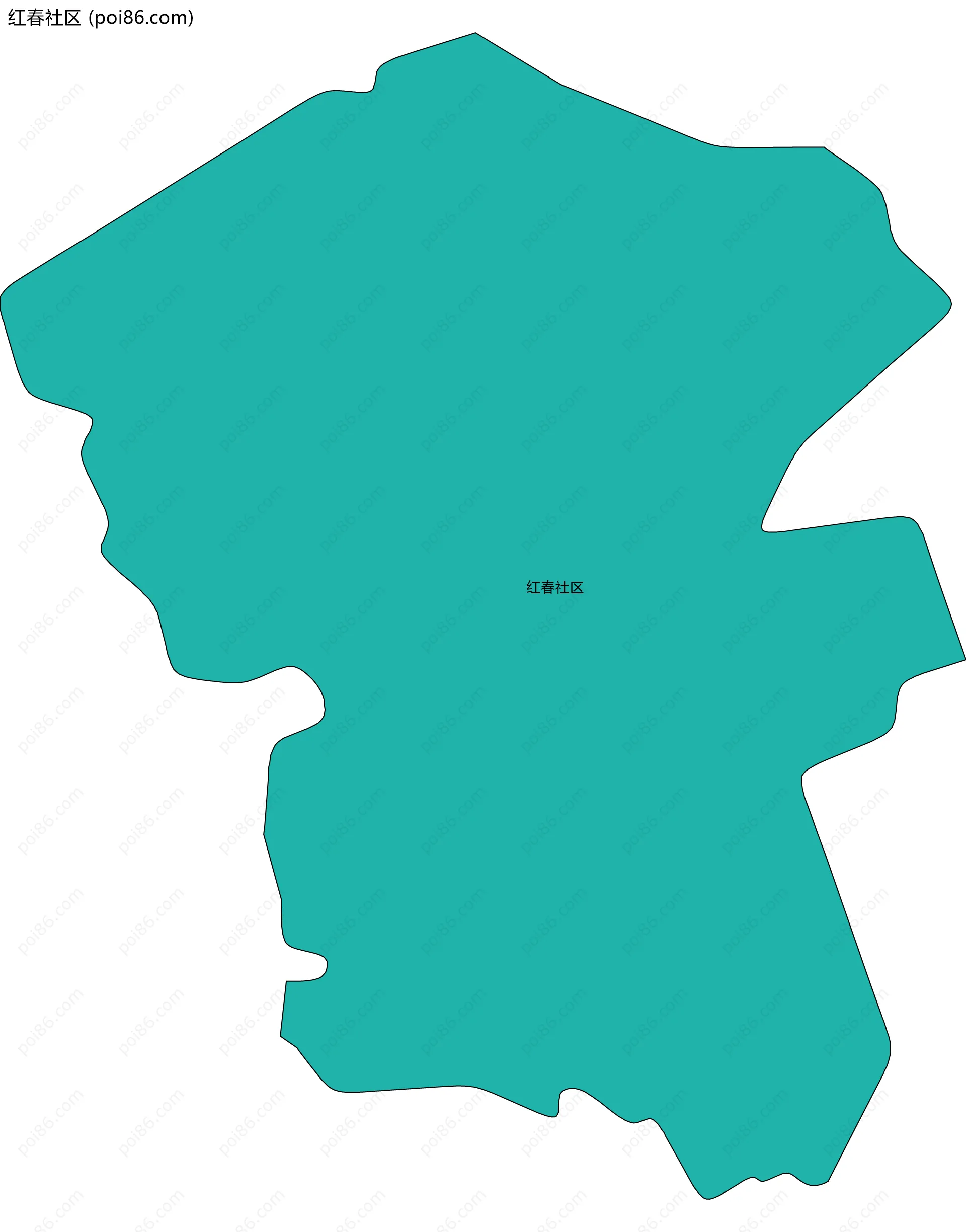 红春社区边界地图