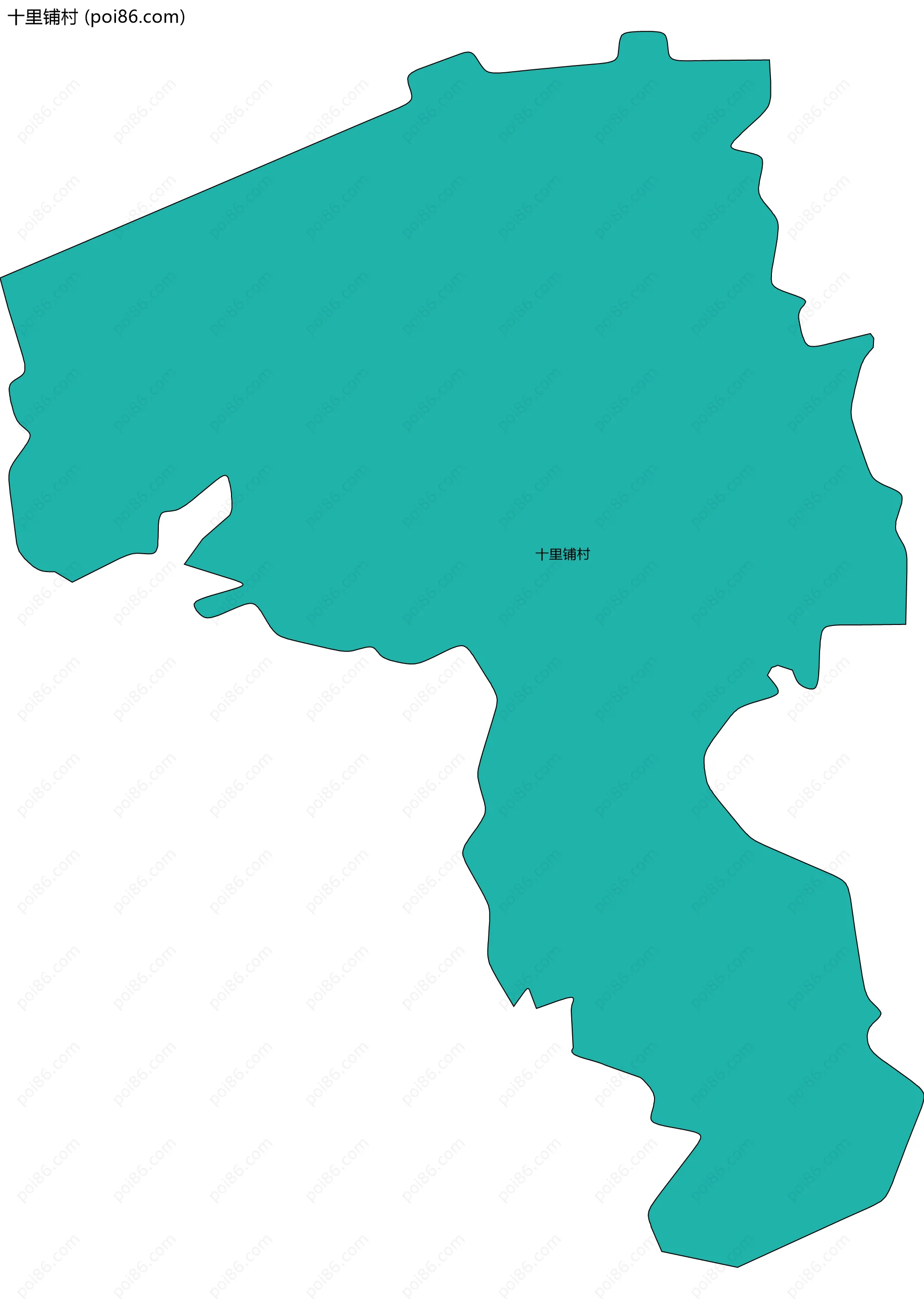 十里铺村边界地图