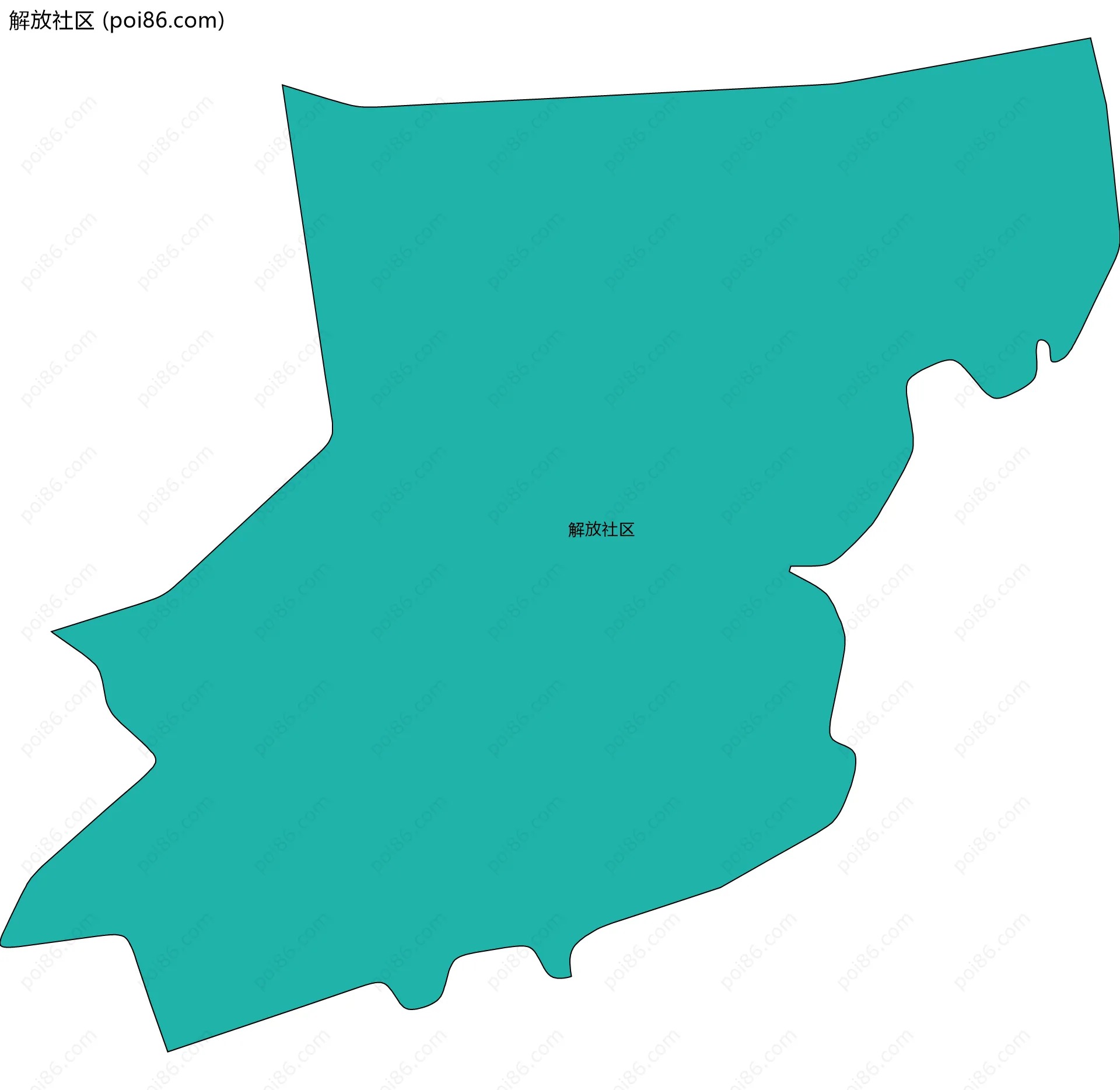 解放社区边界地图