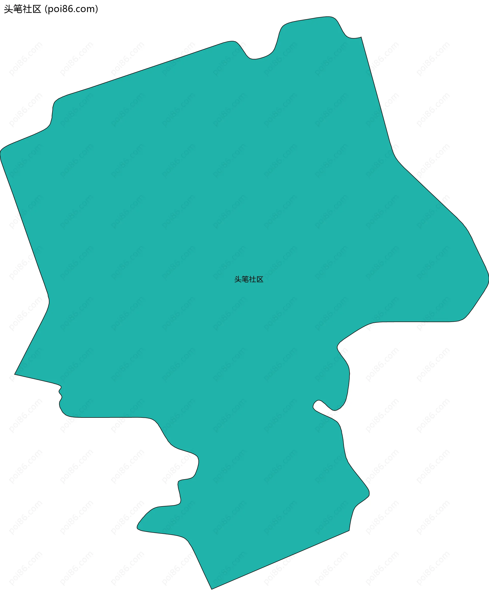 头笔社区边界地图