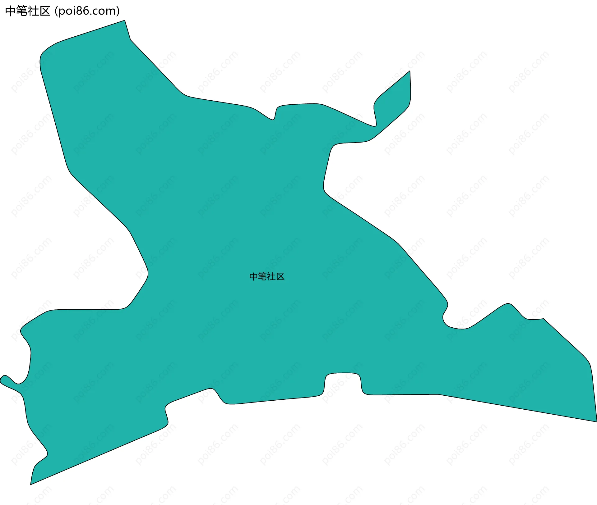 中笔社区边界地图